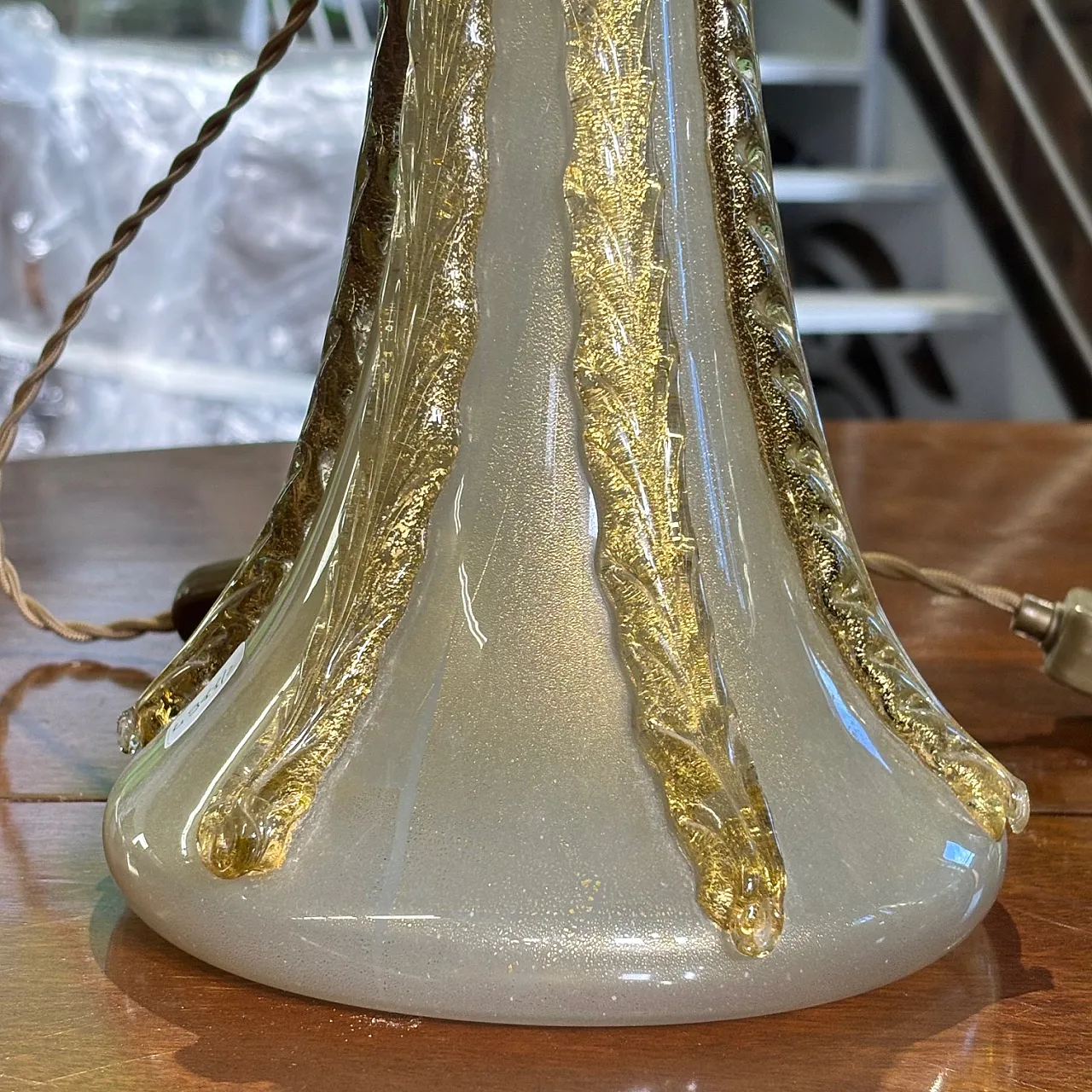 Pair of splendid Barovier and Toso Murano lamps, 50s 6