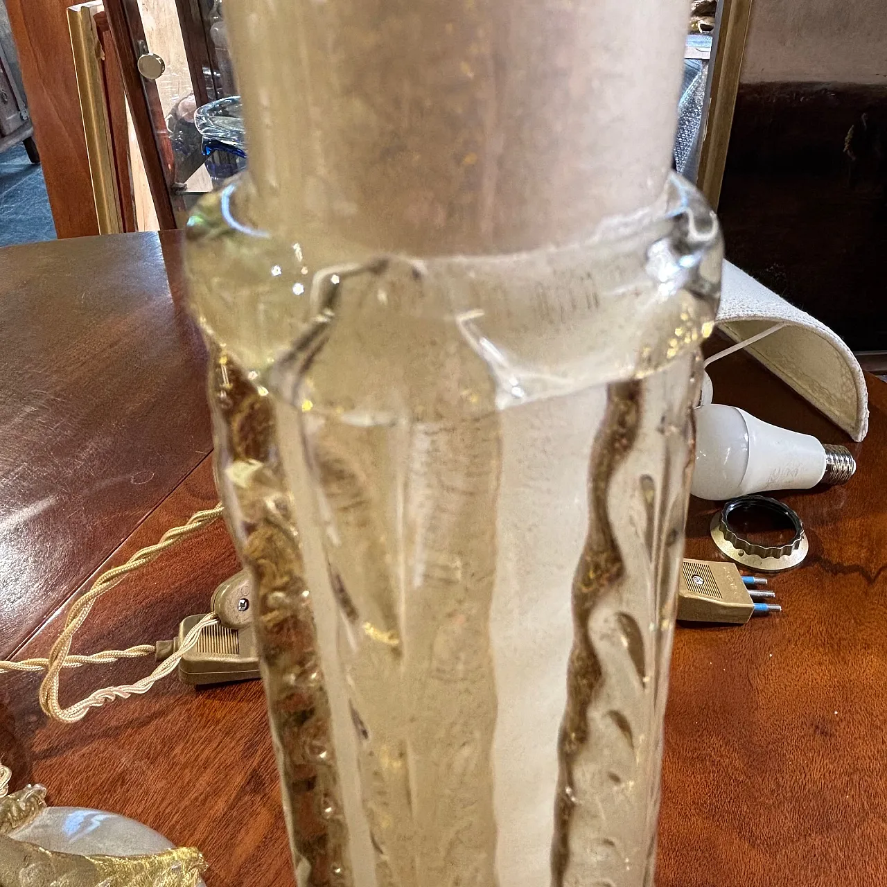 Pair of splendid Barovier and Toso Murano lamps, 50s 9