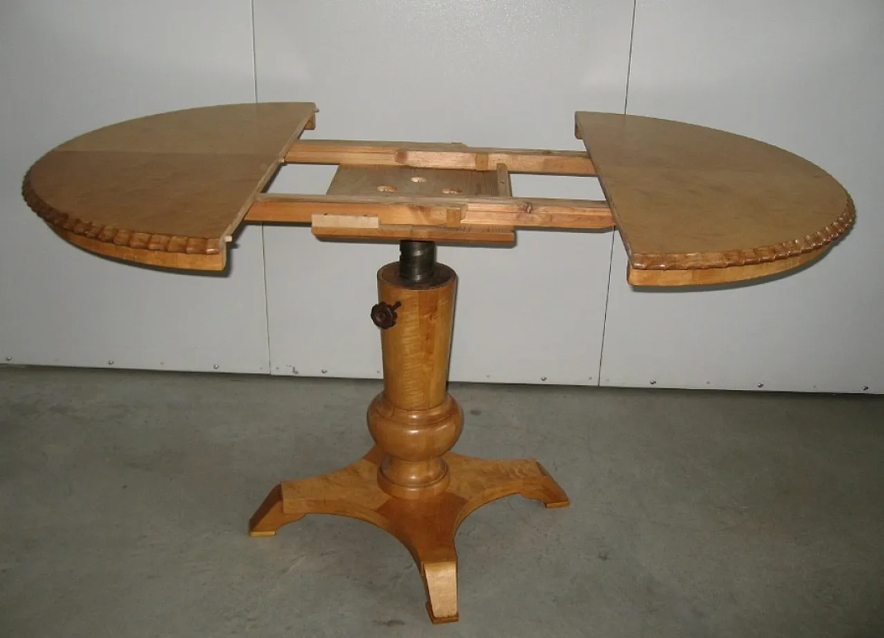 Tavolo tondo allungabile, primi '900 3