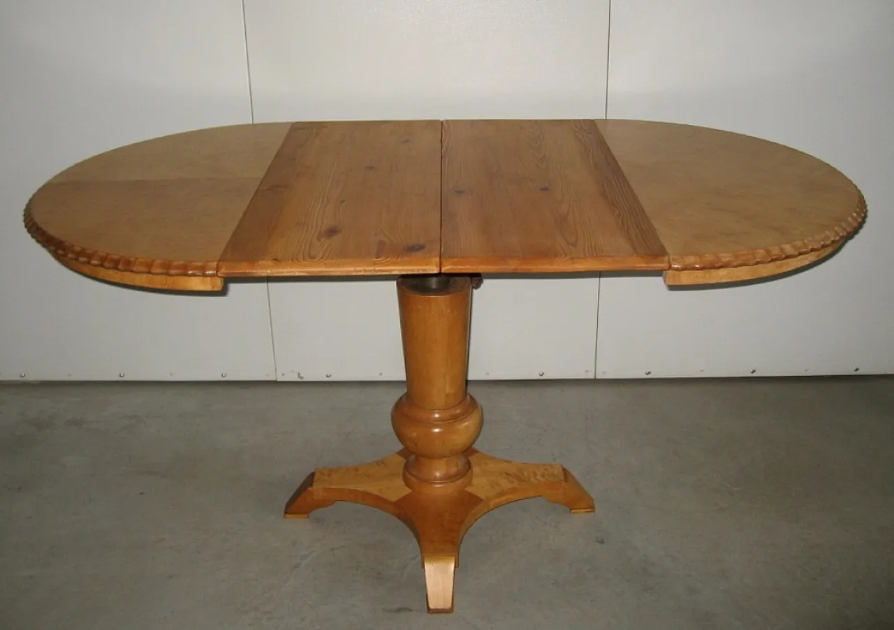 Tavolo tondo allungabile, primi '900 6
