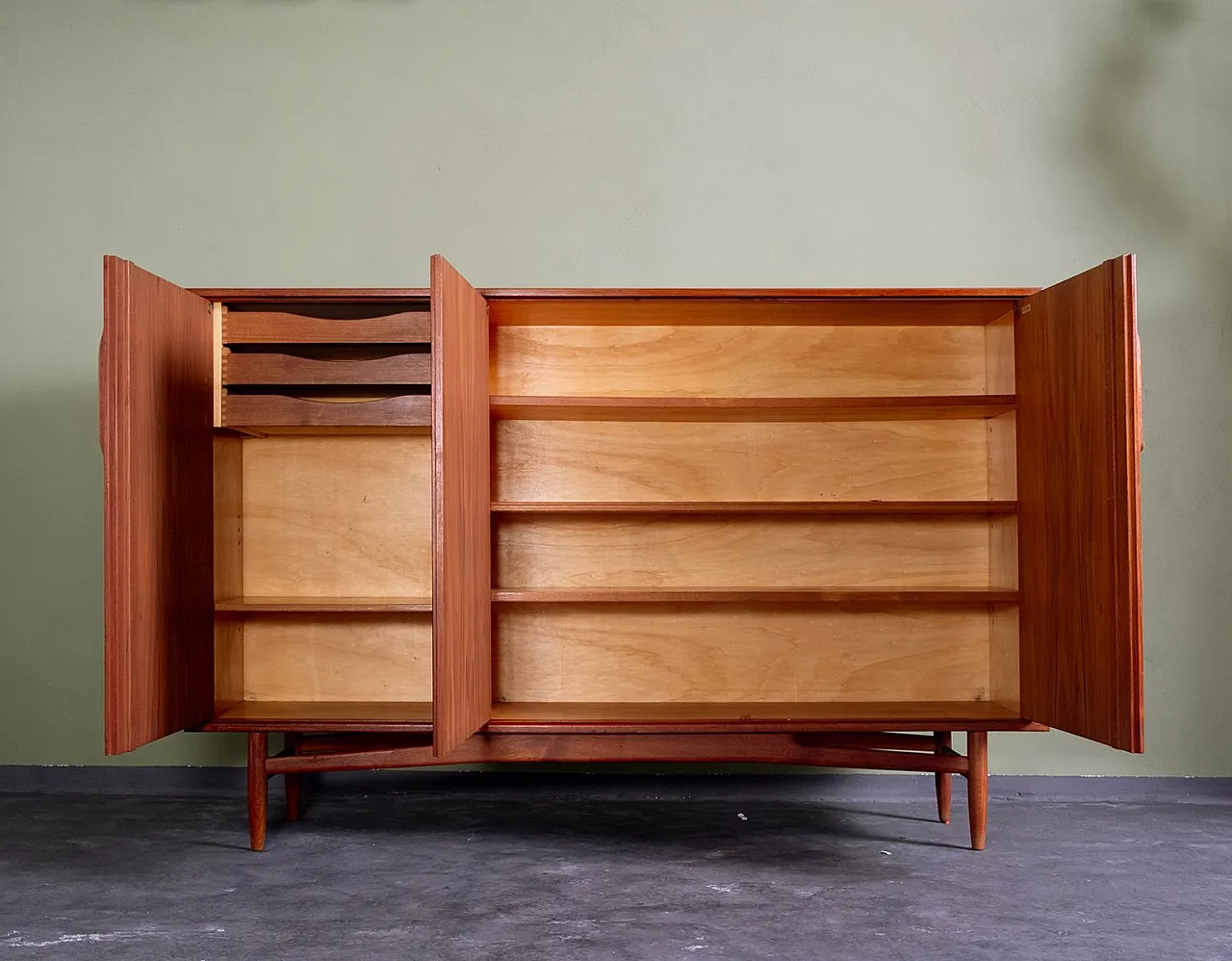 Credenza alta in teak, anni '60 2