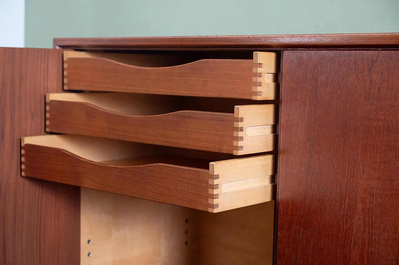 Credenza alta in teak, anni '60 7