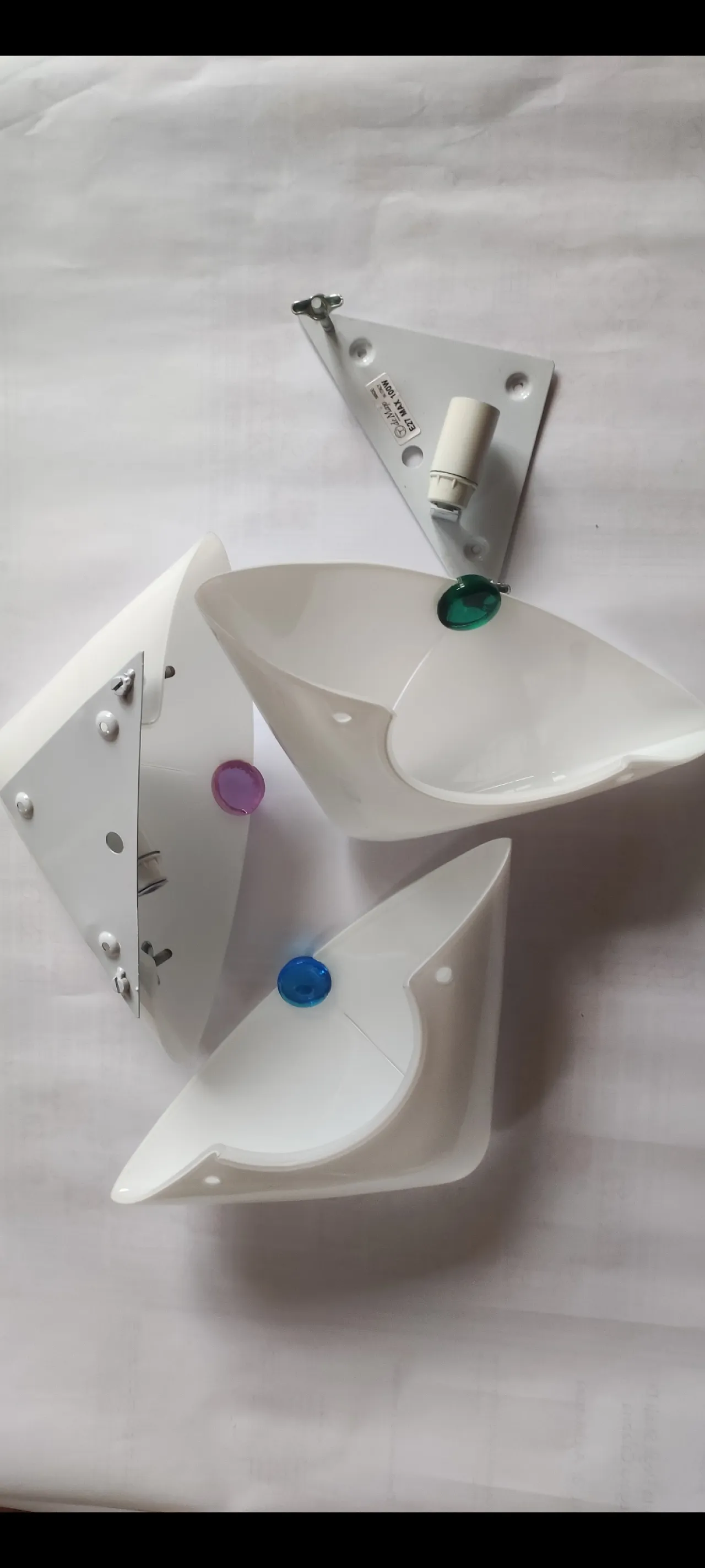 10 lampade da parete moderne in Vetro di Murano, De Majo anni '70 2