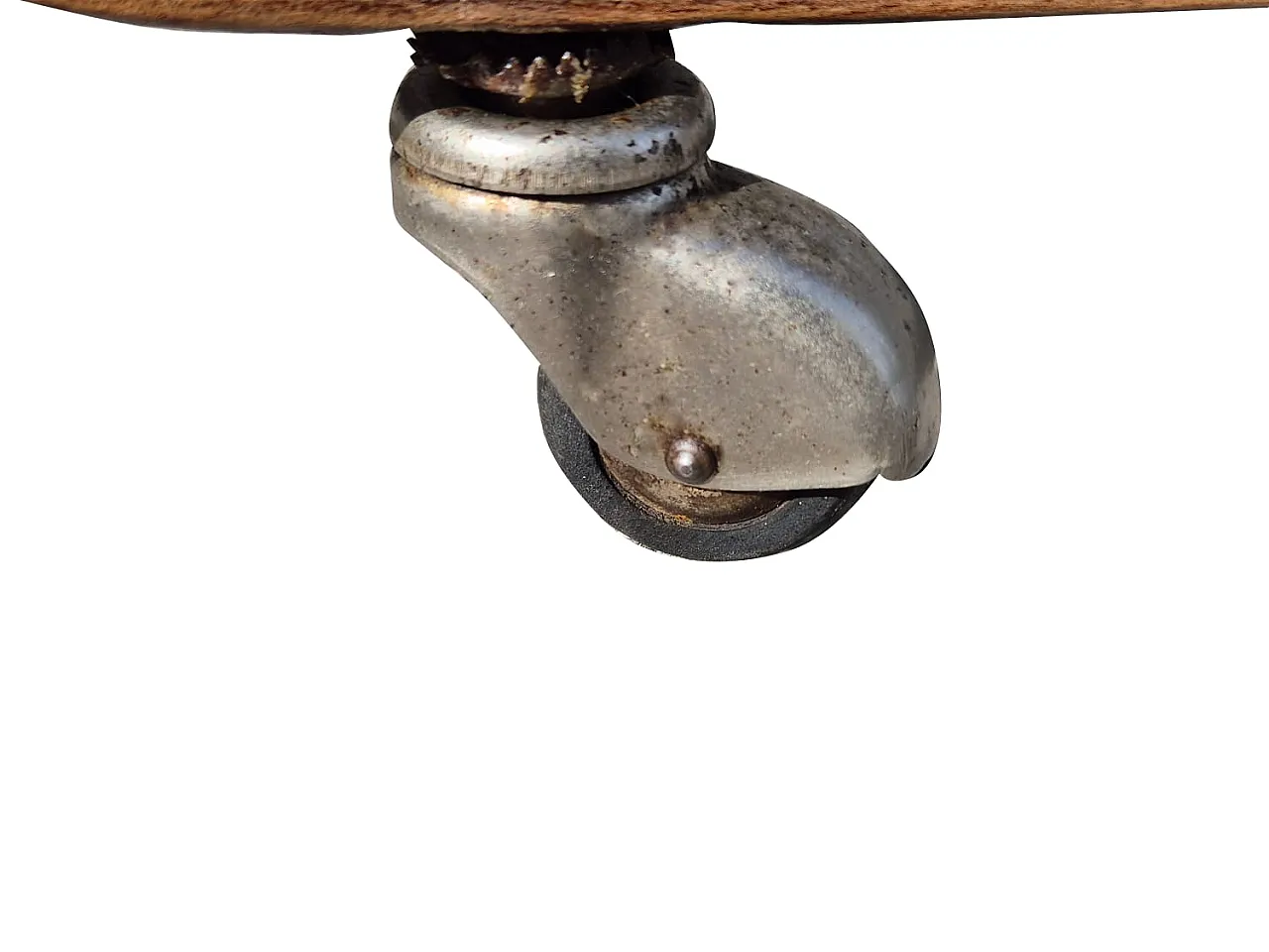 Cesare Lacca Bar Cart in Curved Wood and Cut Glass, 1950s 16