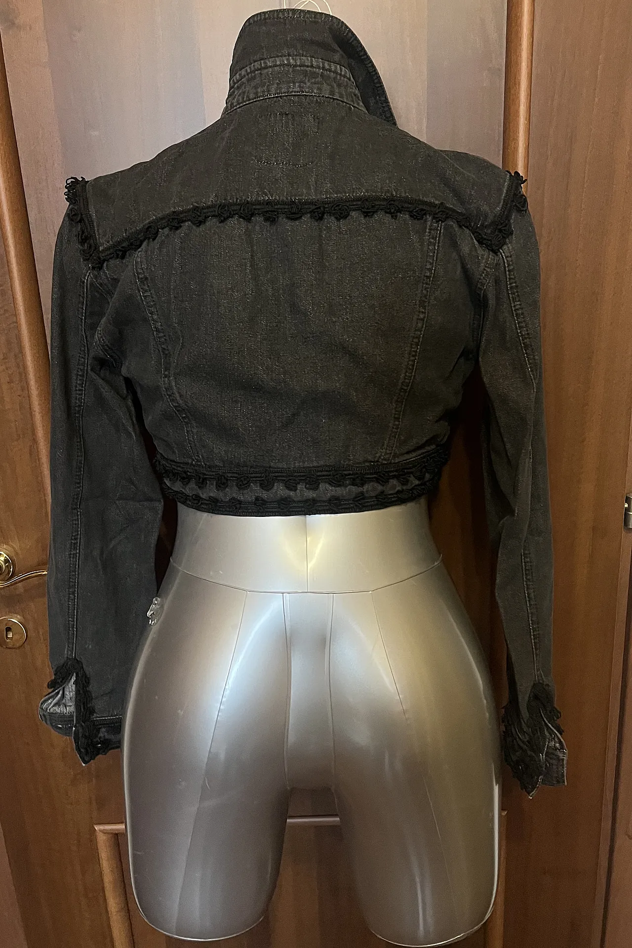 Giacca Moschino Milano Denim Cropped - Rara Passamaneria - 4