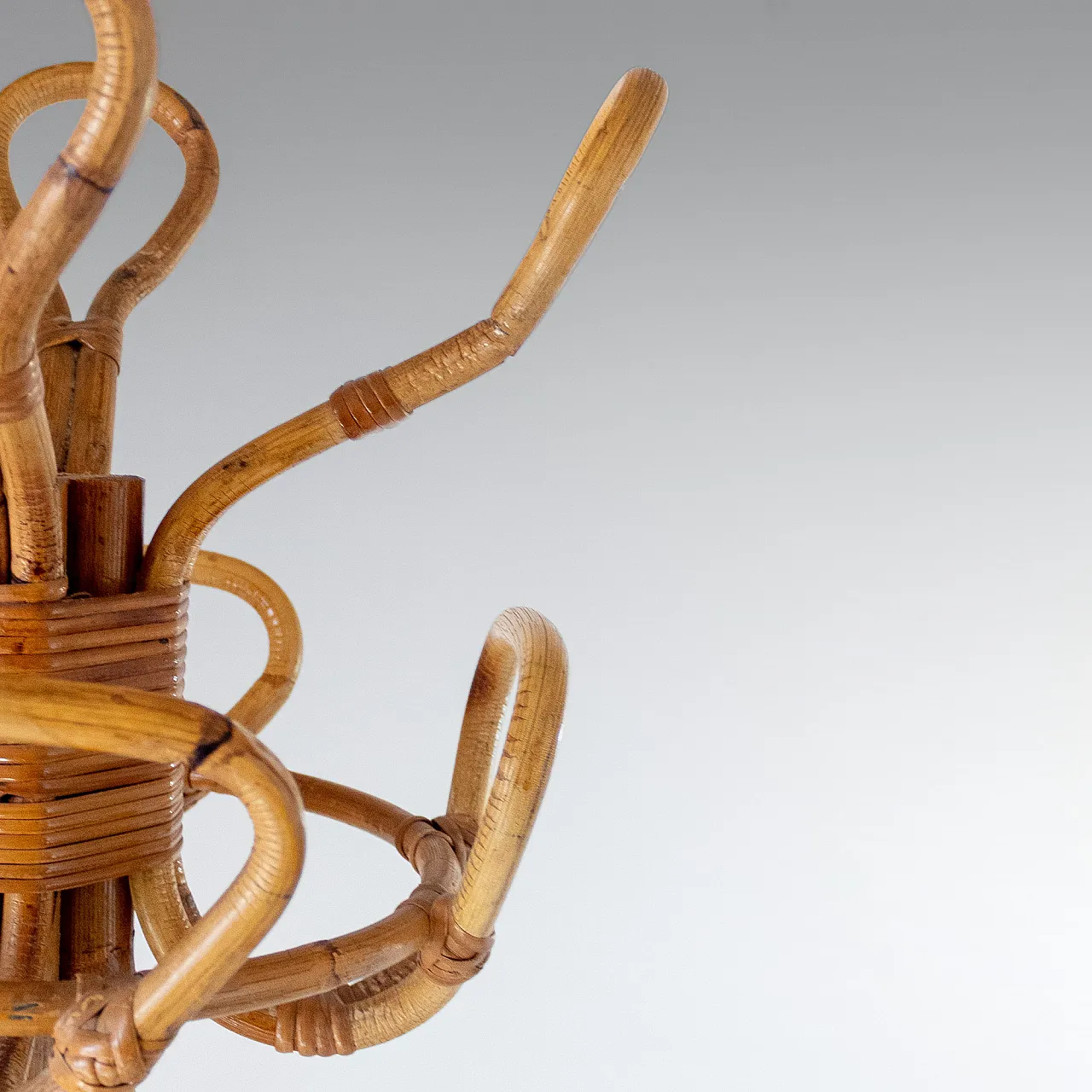 Sculptural bamboo coat hanger, Franco Albini, Italy, 1950s 11