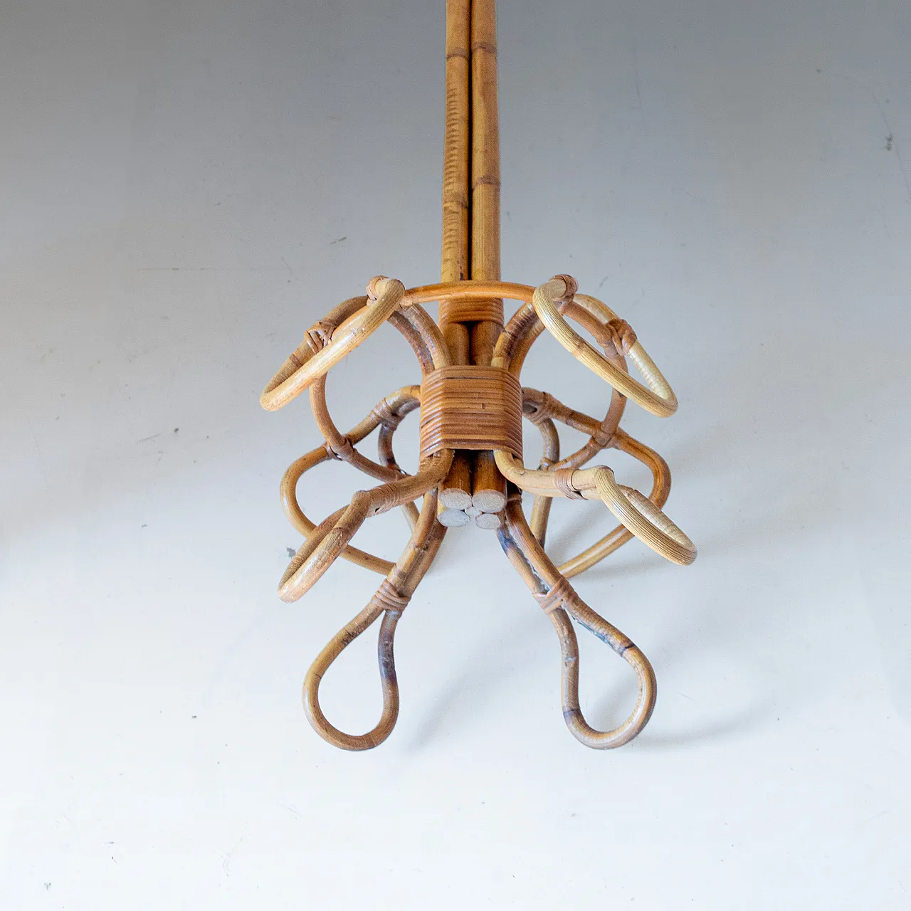 Sculptural bamboo coat hanger, Franco Albini, Italy, 1950s 15