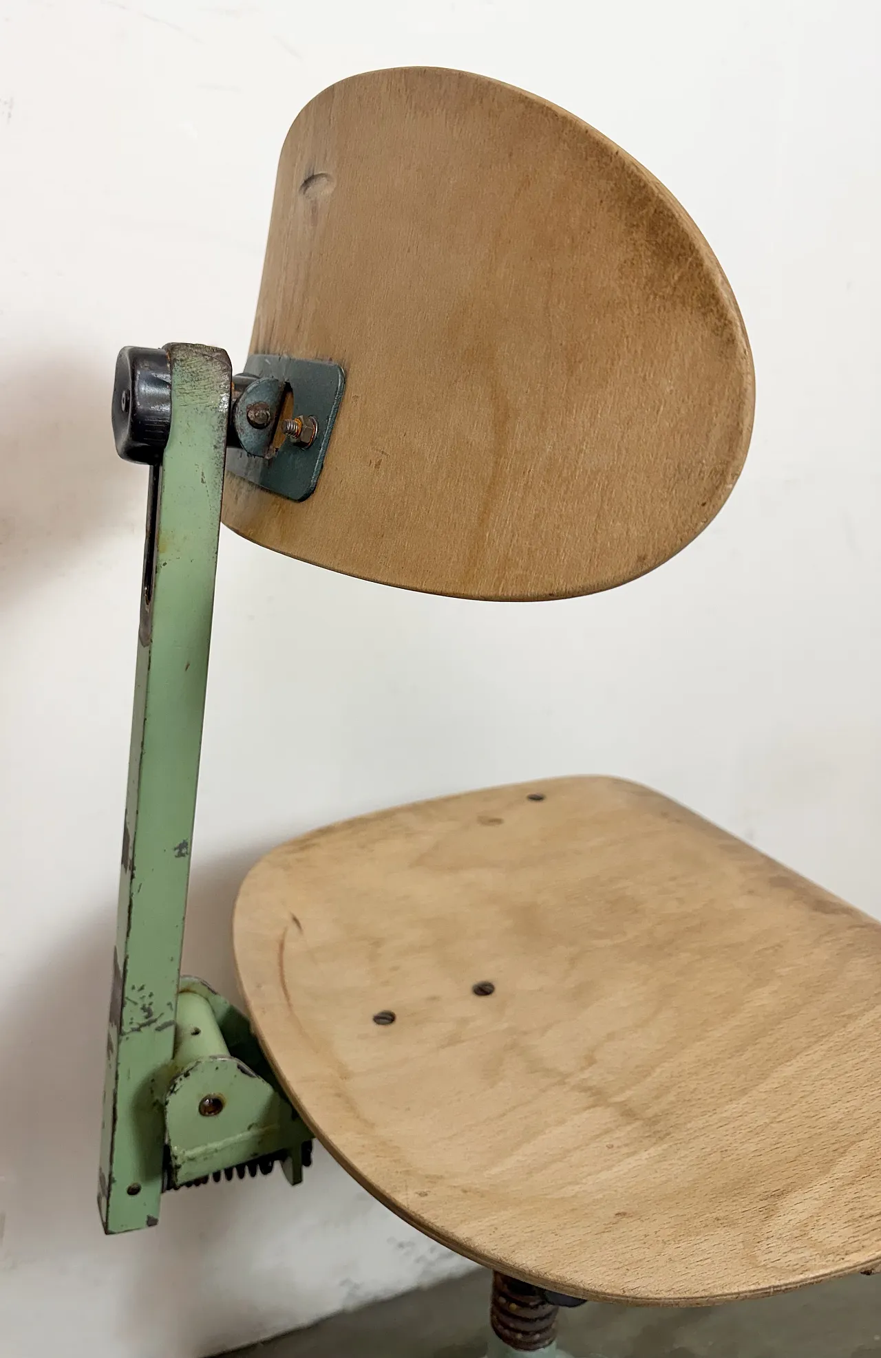 Green Industrial Workshop Chair, 1950s 34