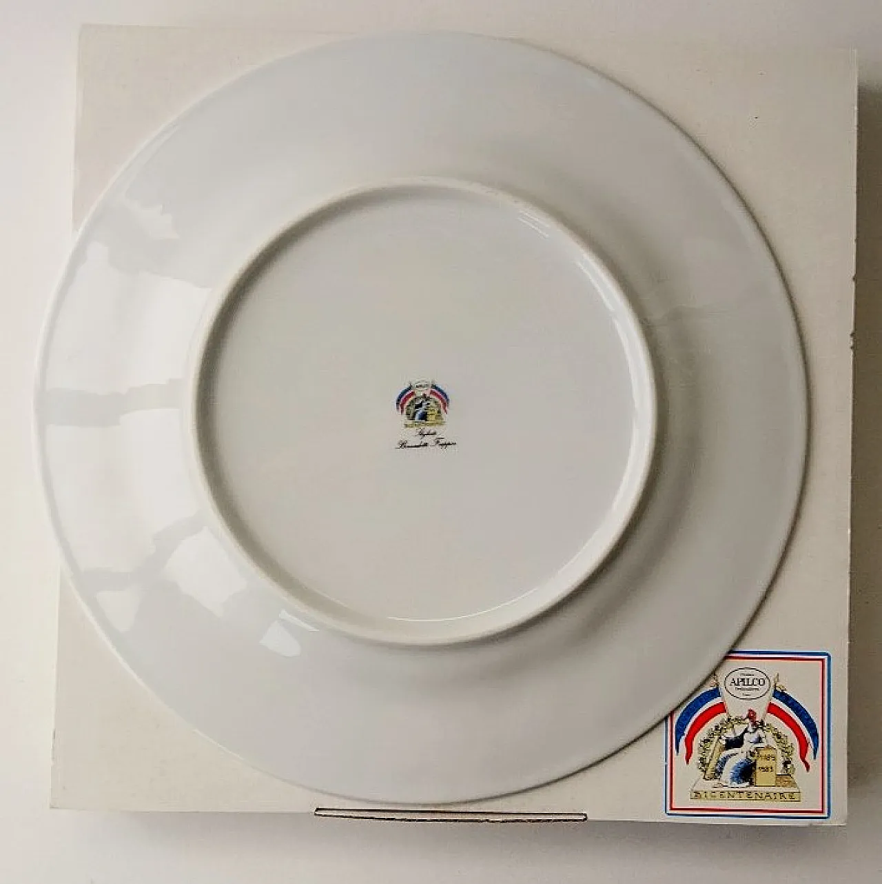 Presa della Bastiglia da parte della Rivoluzione francese, piatto in porcellana. Anni '80 2