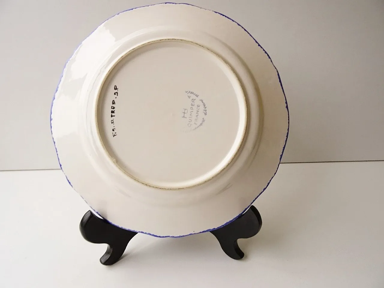 Piatto decorativo Tradition Breton Coppia di HB Quimper. Anni '60 3