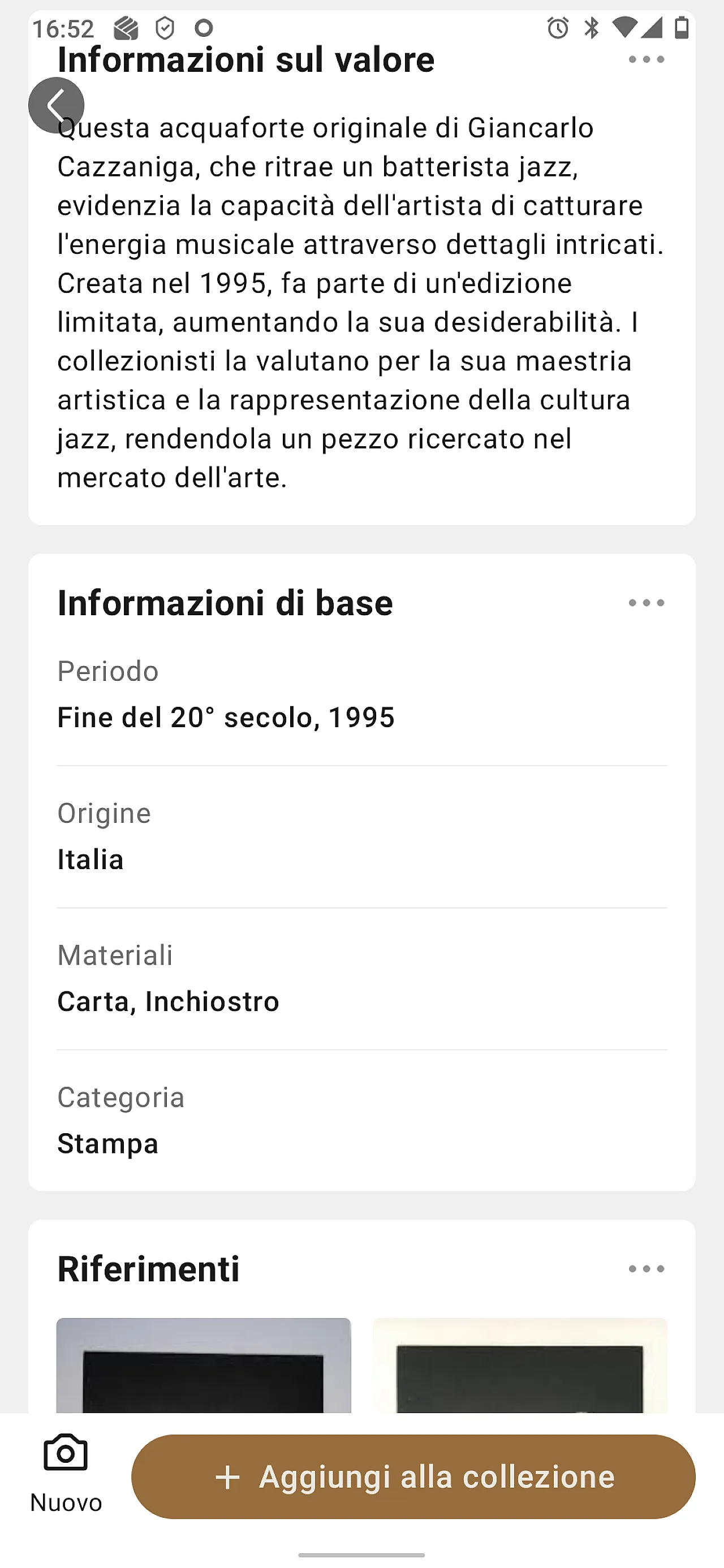 Acquaforte "Jazzman" di Giancarlo Cazzaniga, anni '80 3