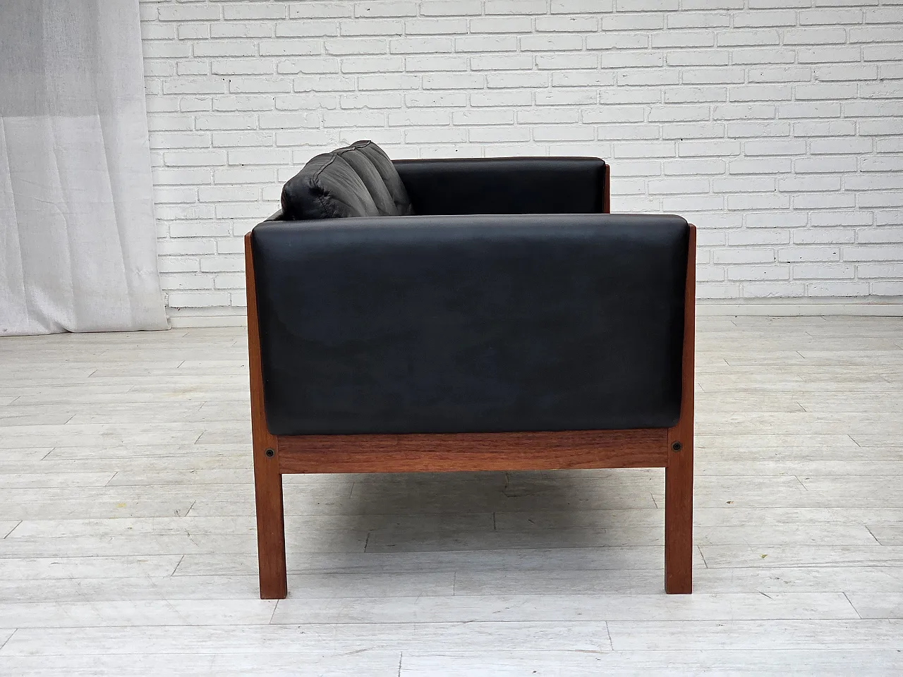 Divano danese di H.J.Wegner, a 3 posti modello CH 163, anni '60 8