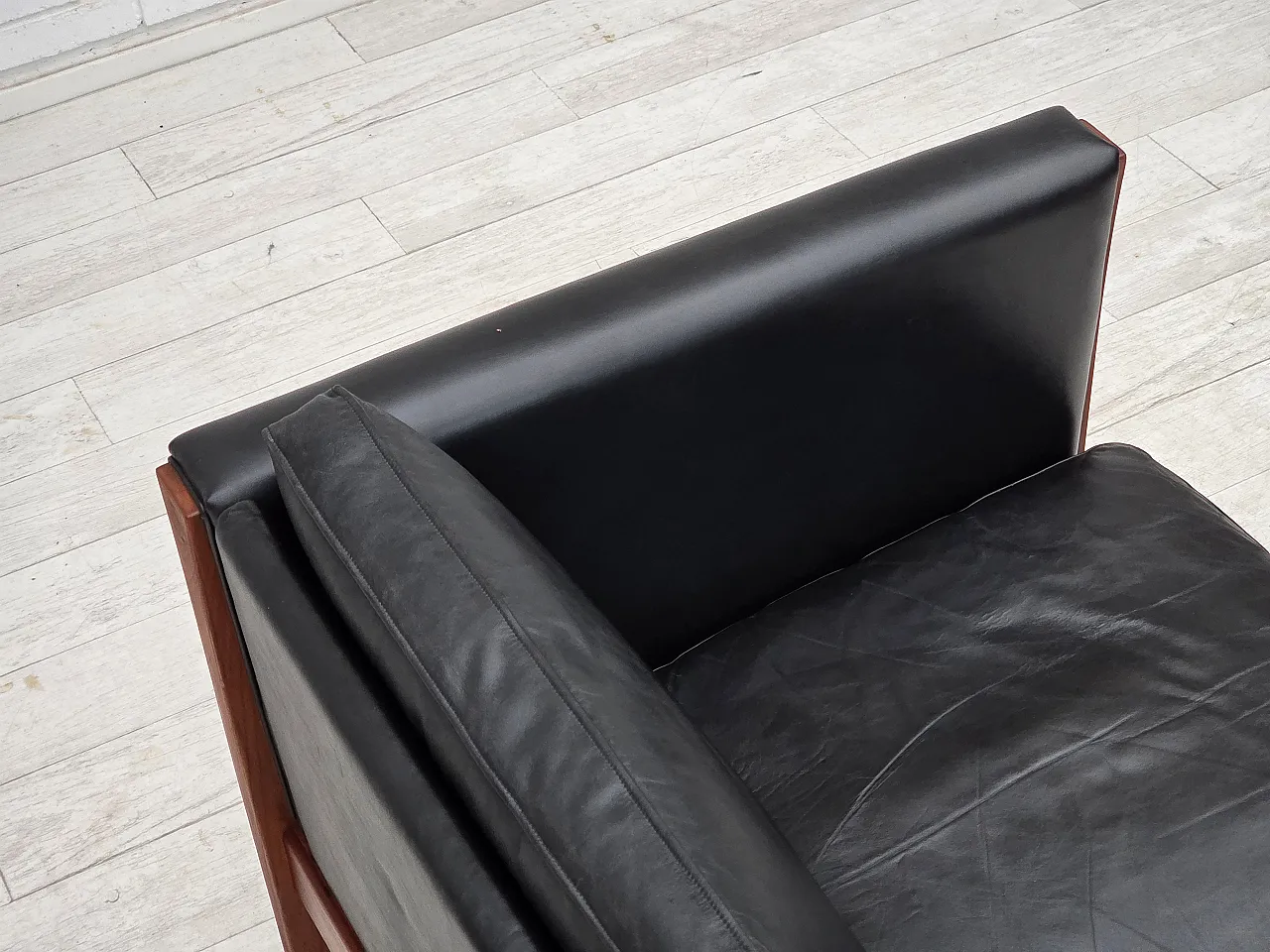 Divano danese di H.J.Wegner, a 3 posti modello CH 163, anni '60 10