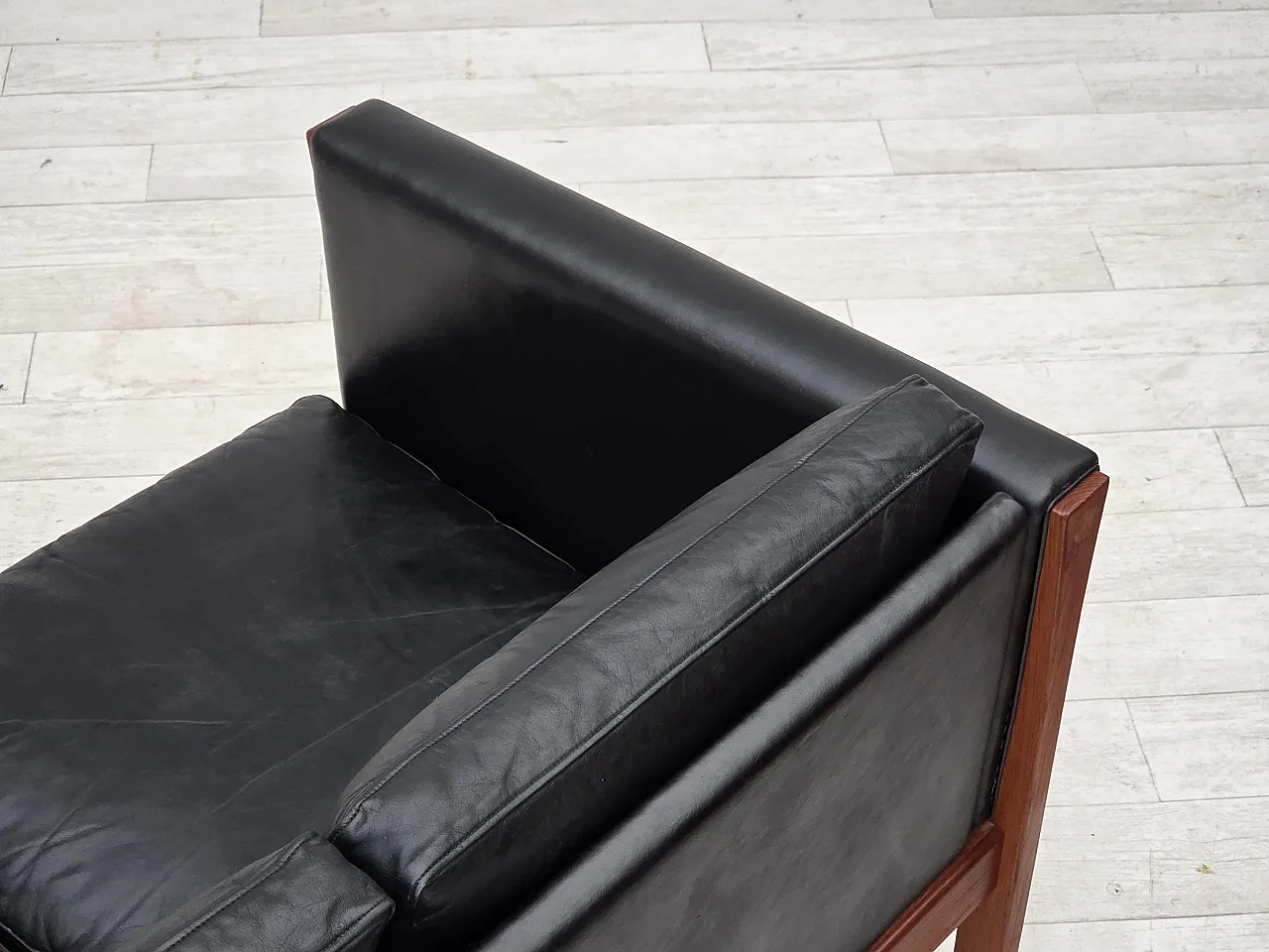Divano danese di H.J.Wegner, a 3 posti modello CH 163, anni '60 13