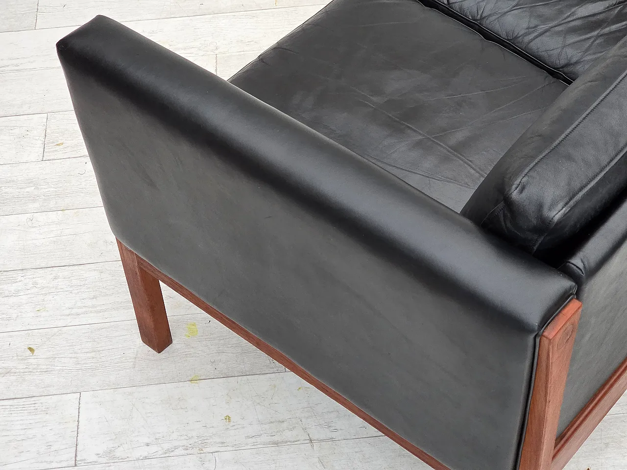 Divano danese di H.J.Wegner, a 3 posti modello CH 163, anni '60 21