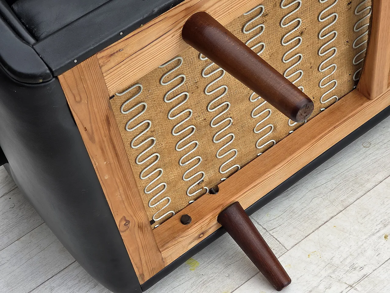 Anni '60, design danese di Aage Christensen, divano a 3 posti, pelle. 19