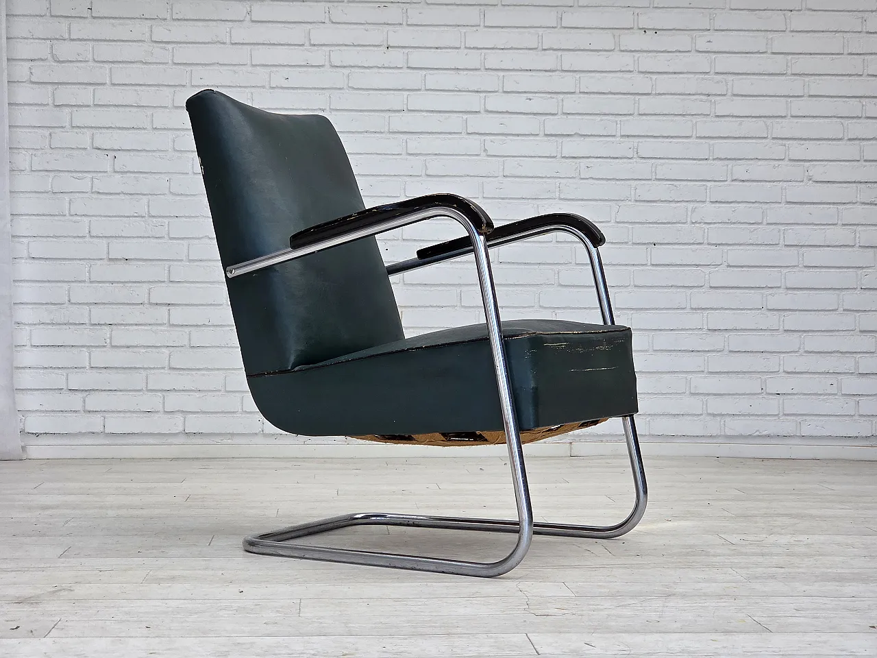 Poltrona scandinava in stile Bauhaus, anni '50 1