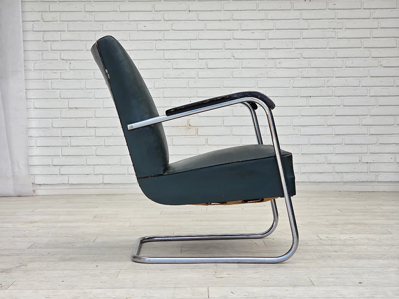 Poltrona scandinava in stile Bauhaus, anni '50 8