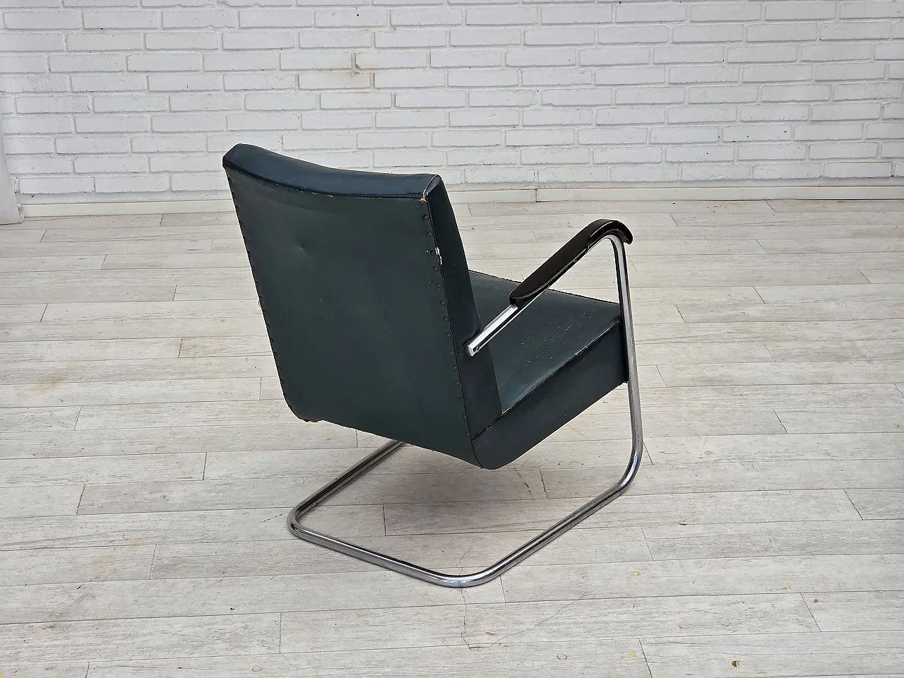 Poltrona scandinava in stile Bauhaus, anni '50 9