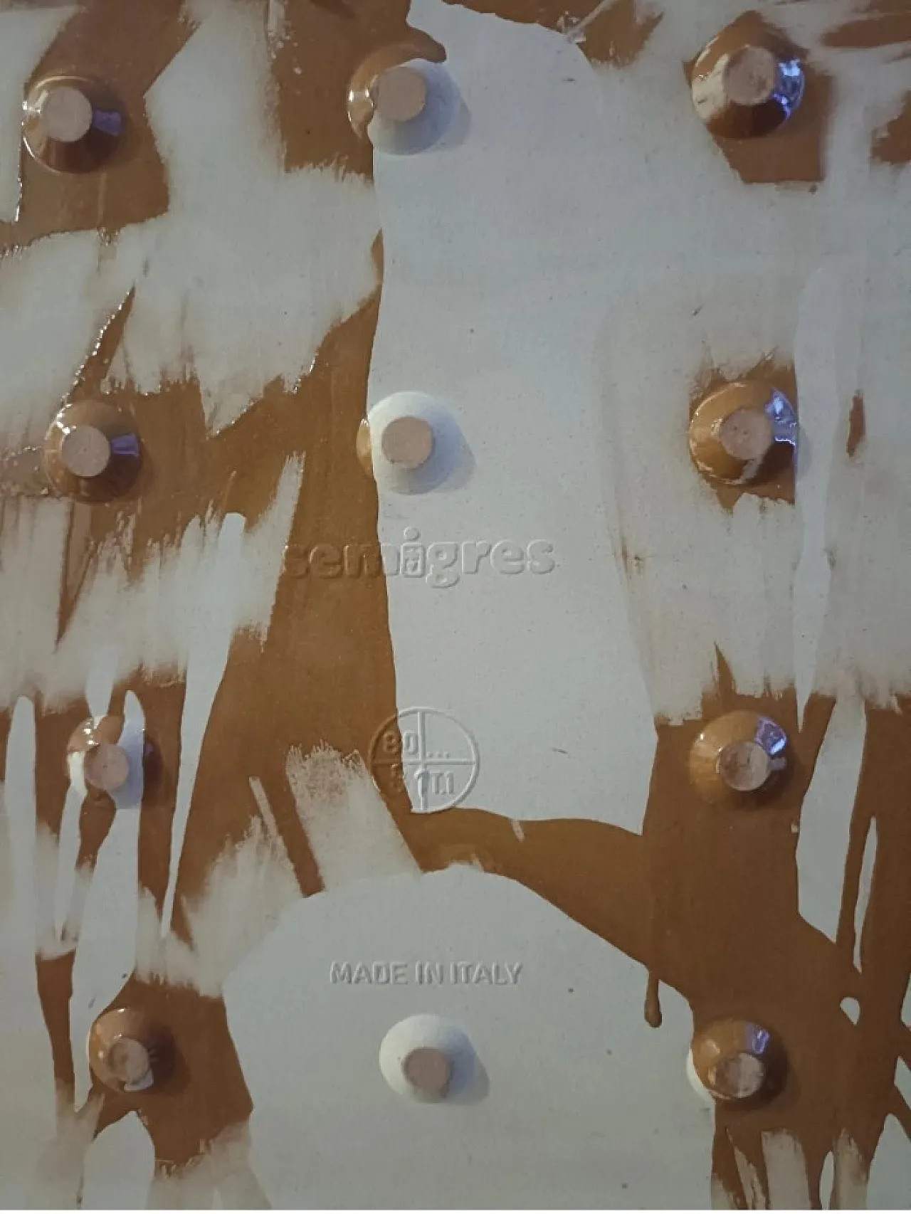 Marina with Boats at Sunset, eramic panel, 20th century 7