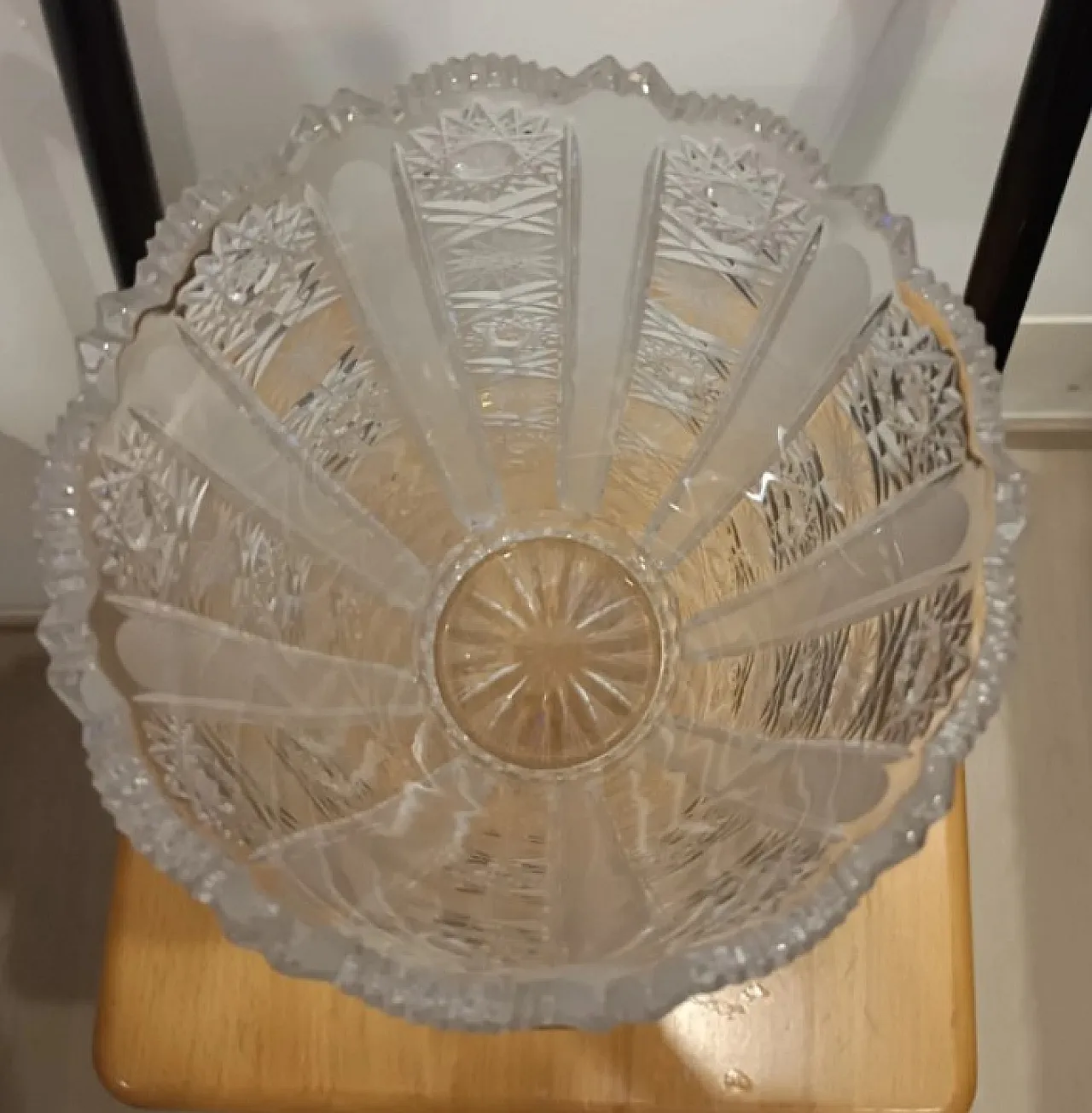 Xandra bohemian crystal vase, hand cut, 20th century 2