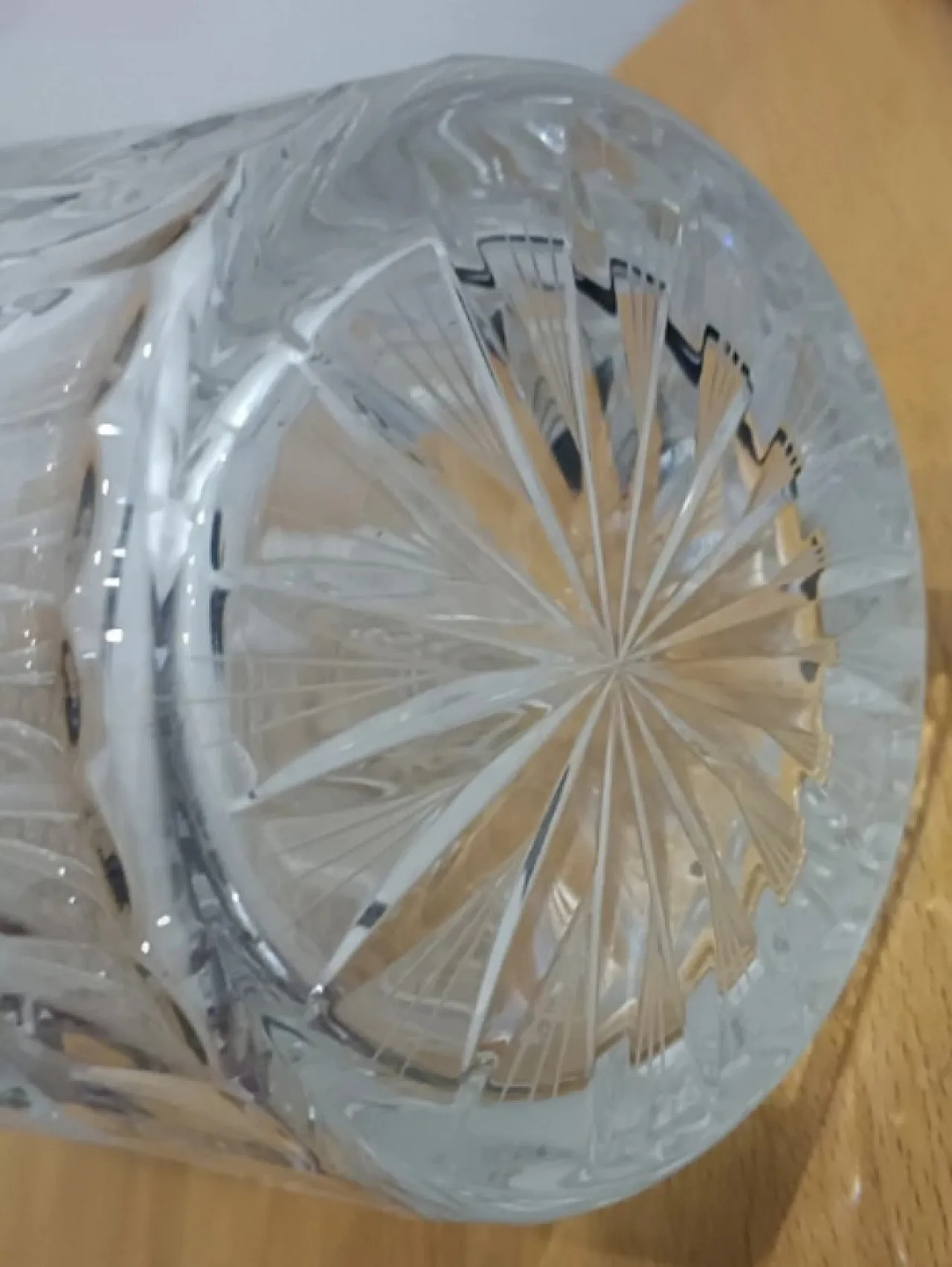 Xandra bohemian crystal vase, hand cut, 20th century 8