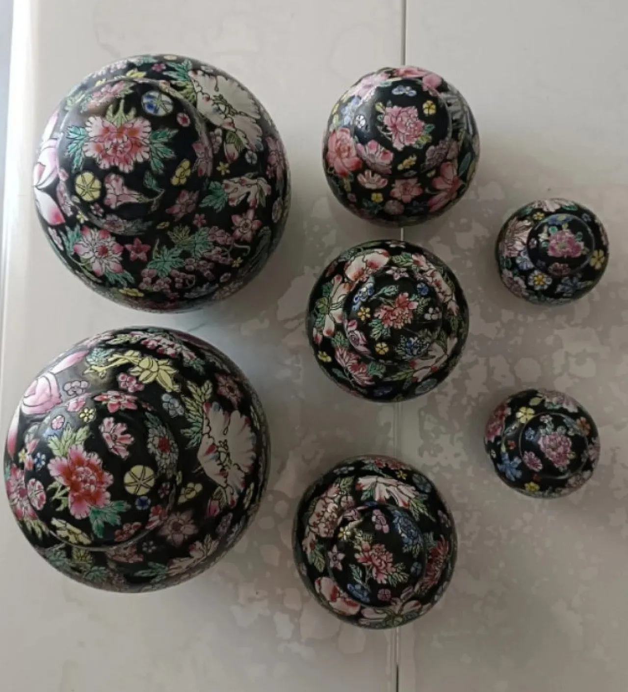 7 Ginger jar vases in Chinese porcelain, 20th century 2