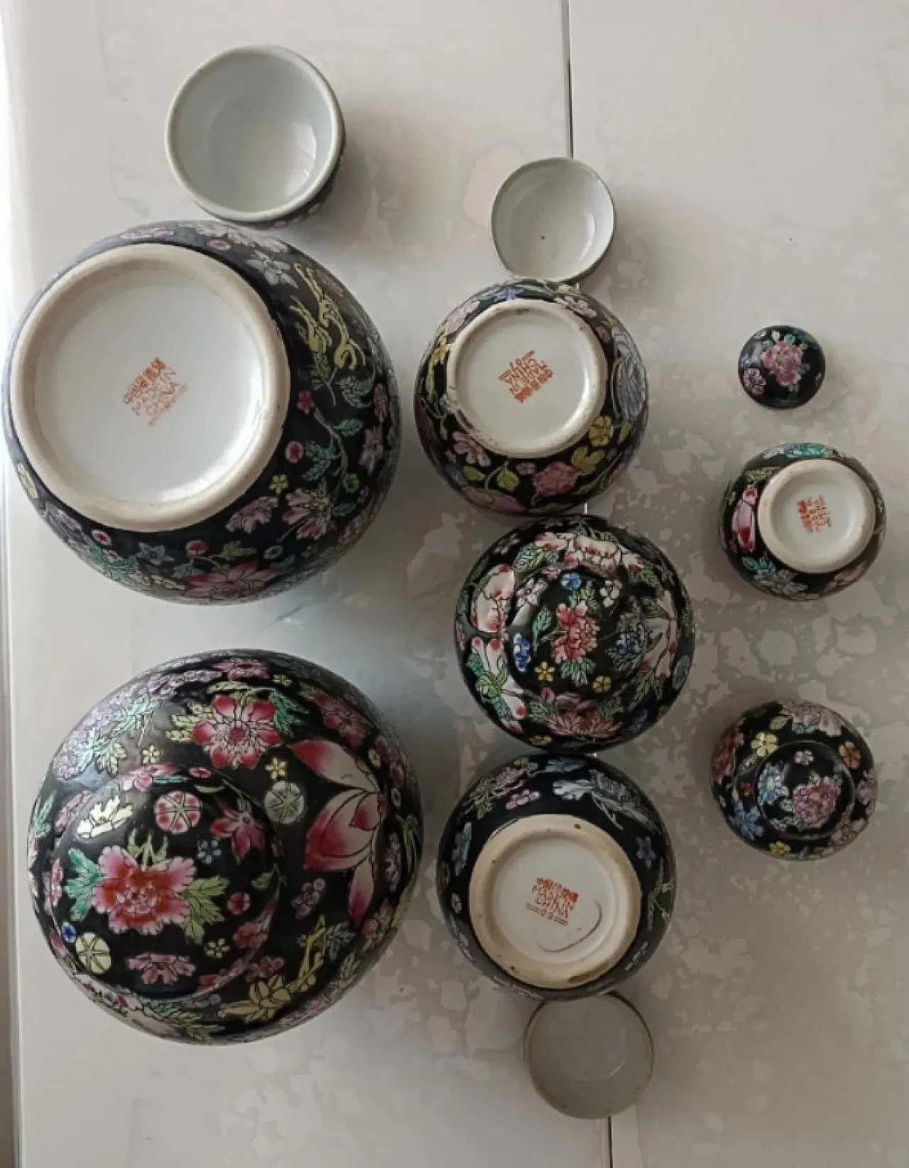 7 Ginger jar vases in Chinese porcelain, 20th century 4