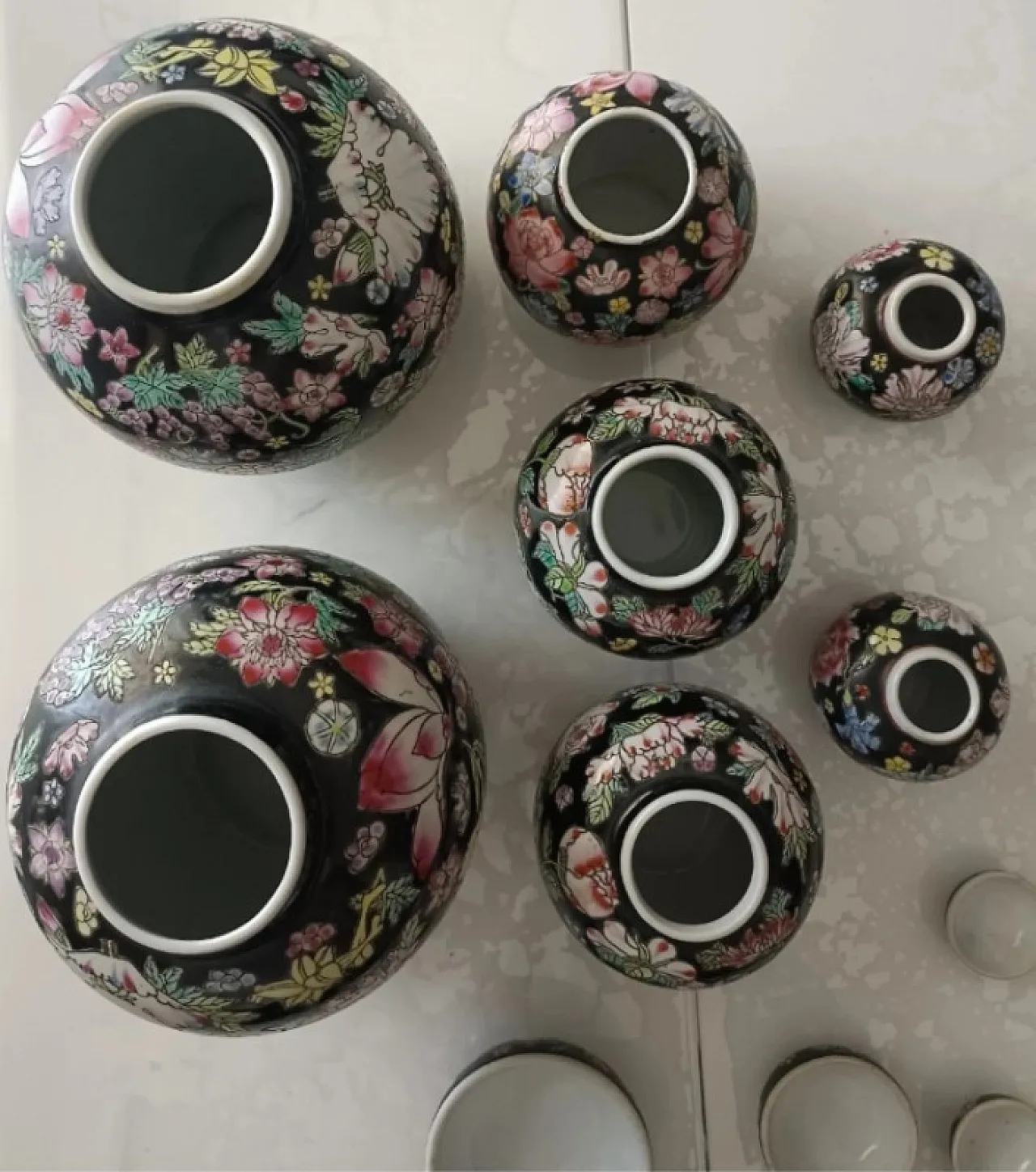 7 Ginger jar vases in Chinese porcelain, 20th century 6