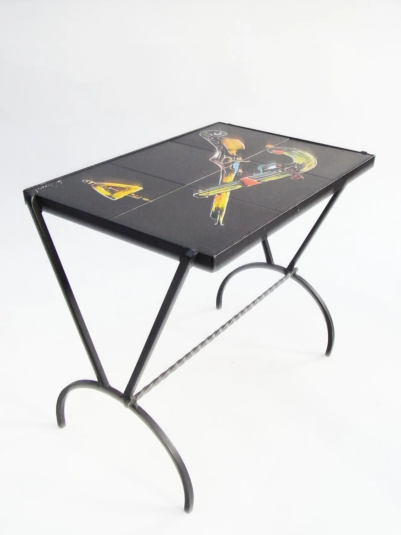 Tavolino Mid-Century in ceramica, anni '50 2