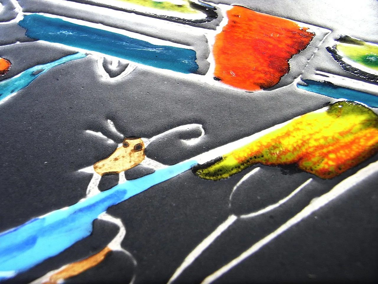 Tavolino Mid-Century in ceramica, anni '50 6