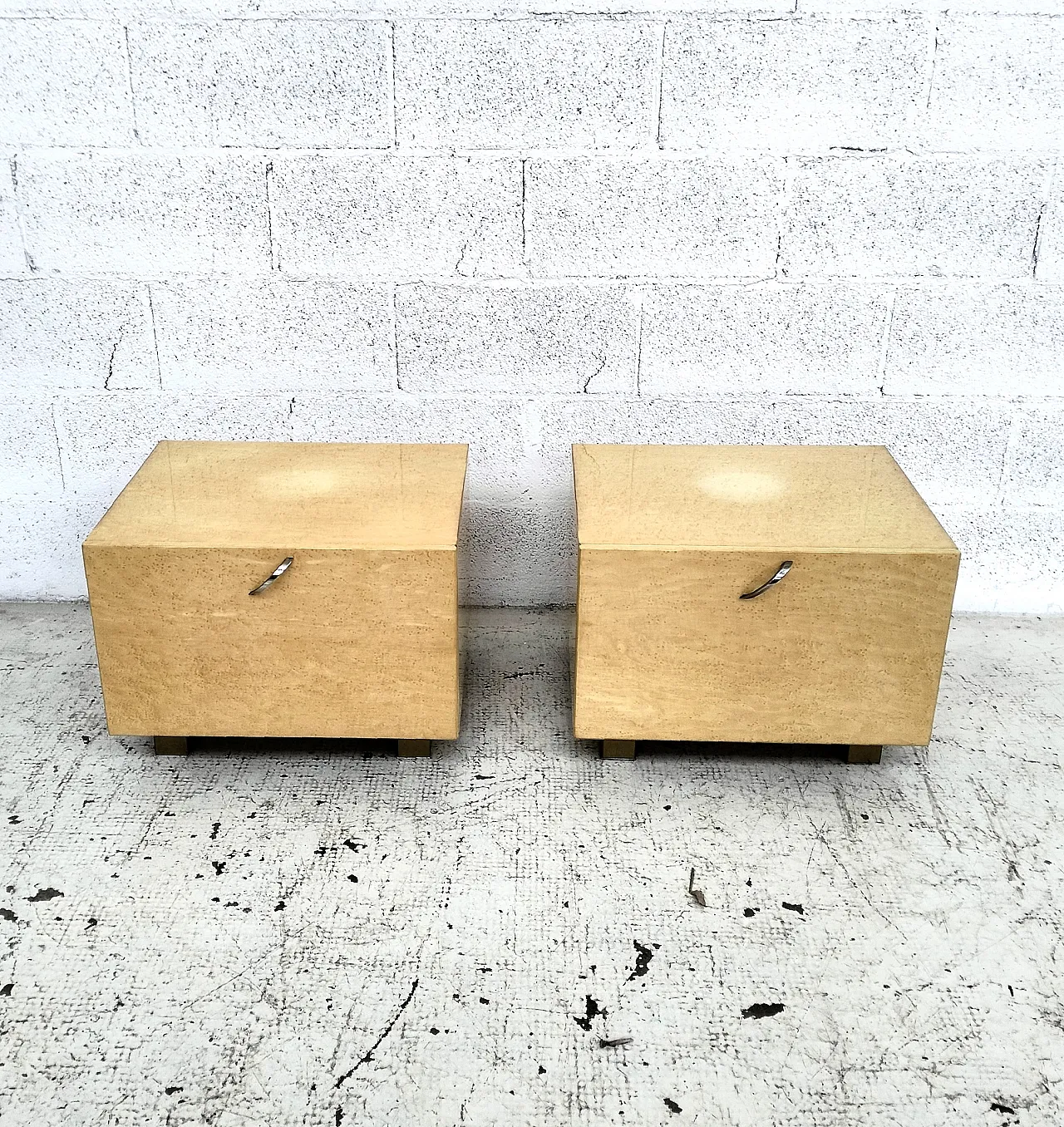 Coppia di comodini di Giovanni Offredi per Saporiti, anni '80 4