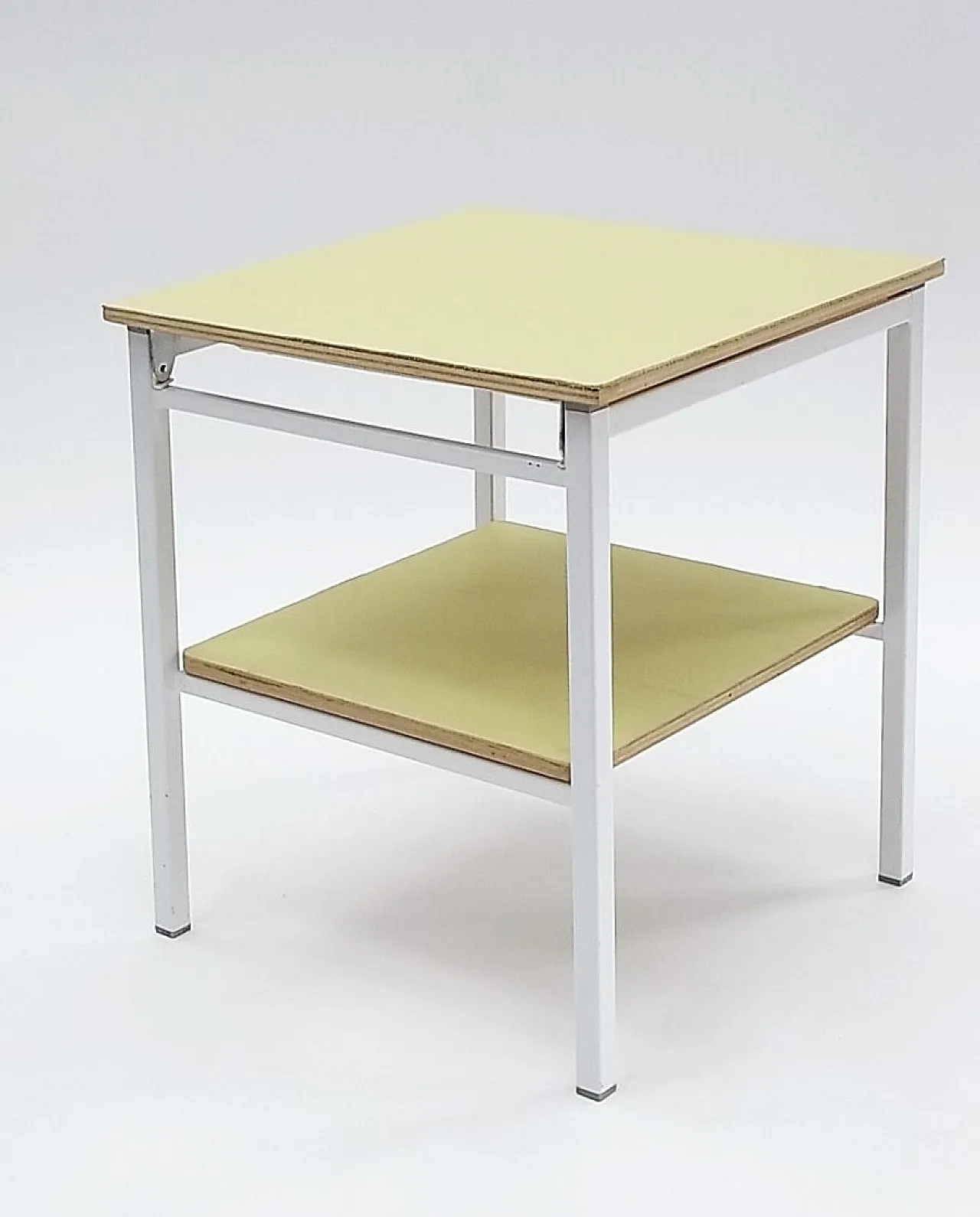 Minimalist Step table Stool in yellow, 1980s 4