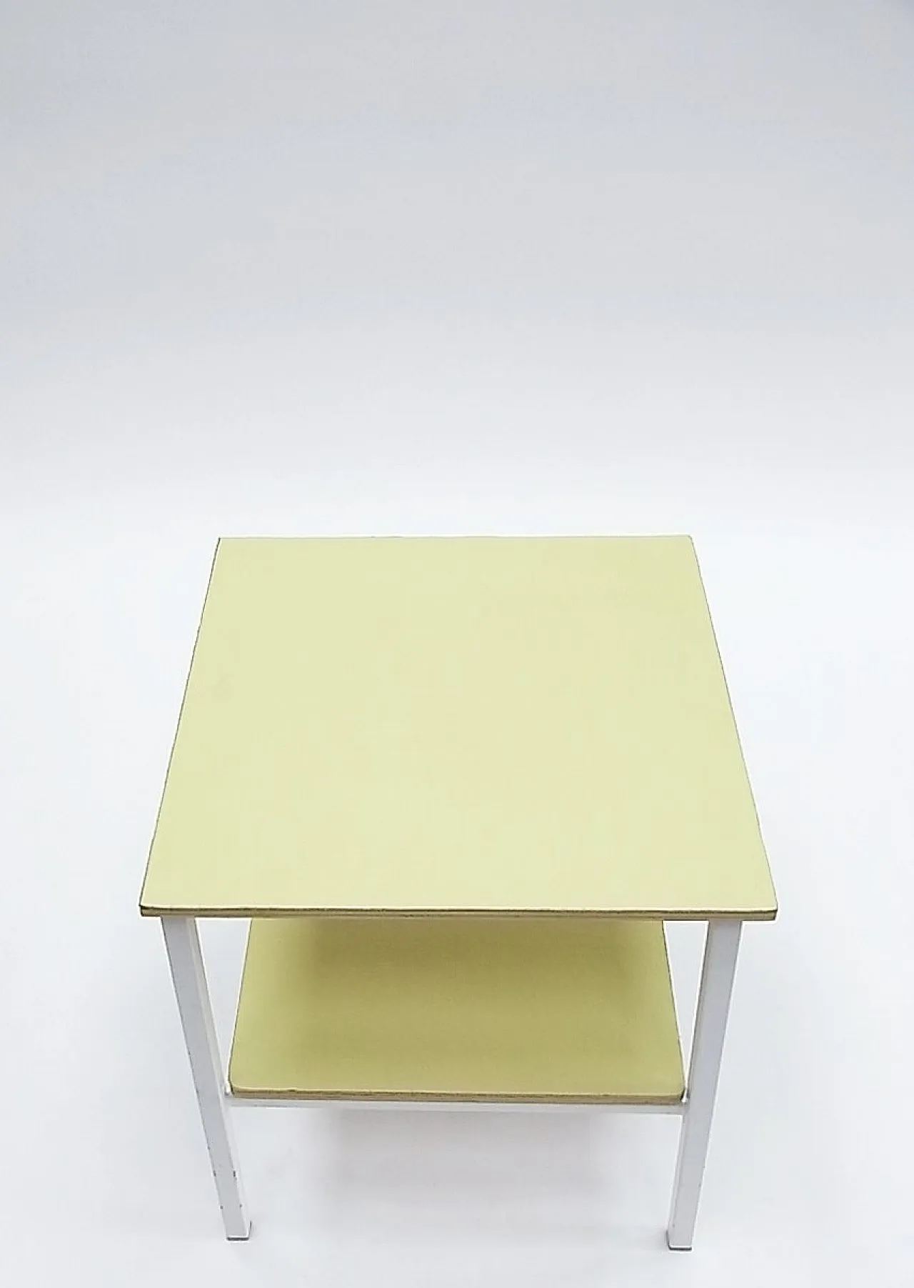 Minimalist Step table Stool in yellow, 1980s 7
