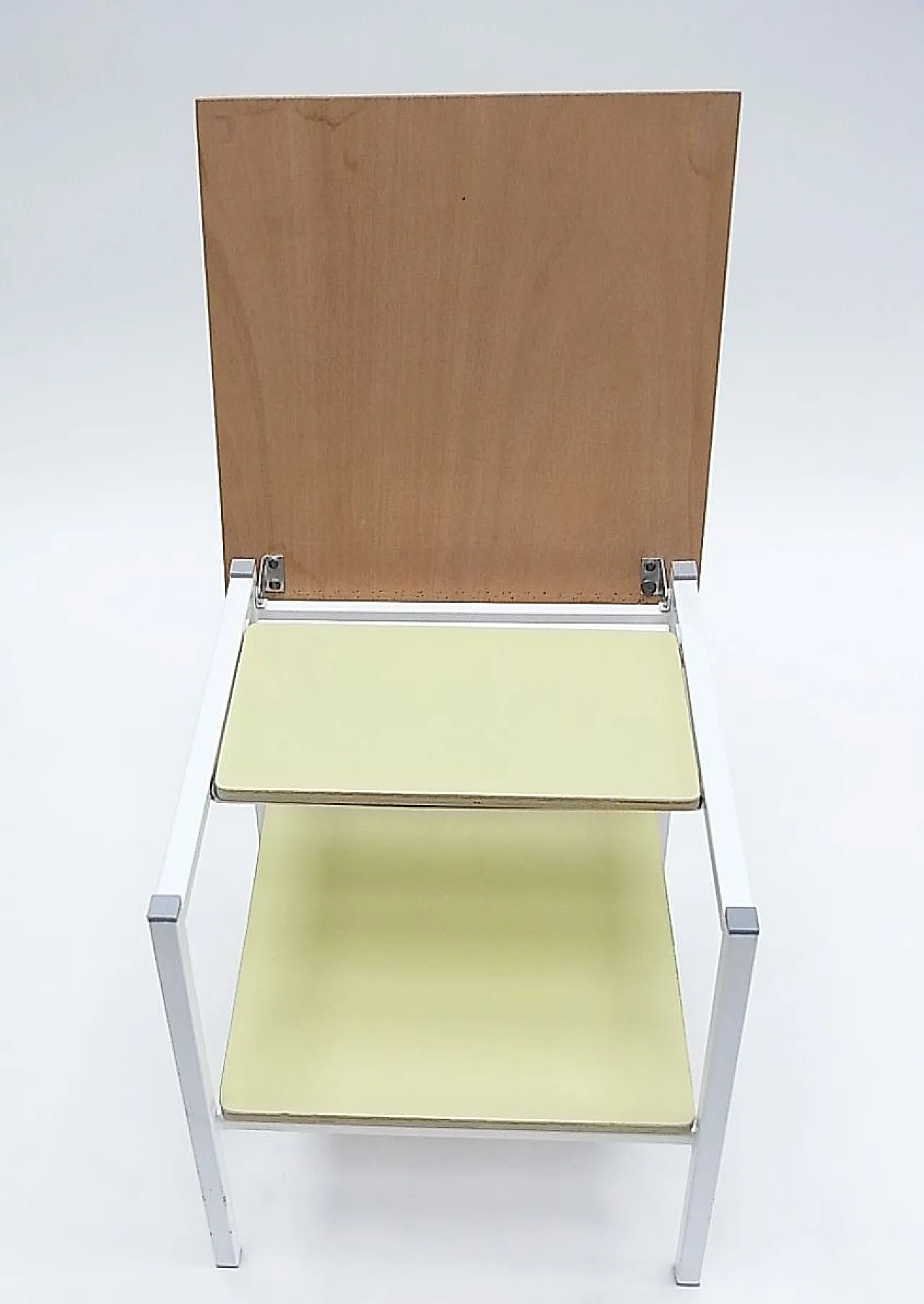 Minimalist Step table Stool in yellow, 1980s 8