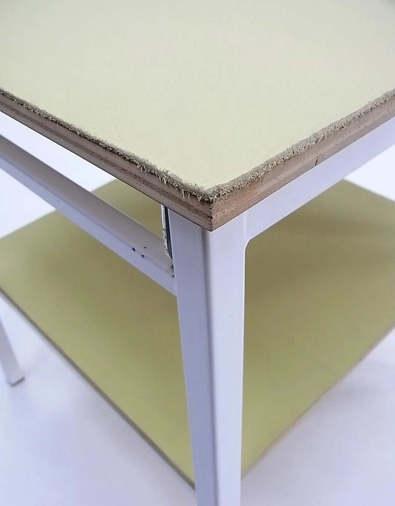 Minimalist Step table Stool in yellow, 1980s 11