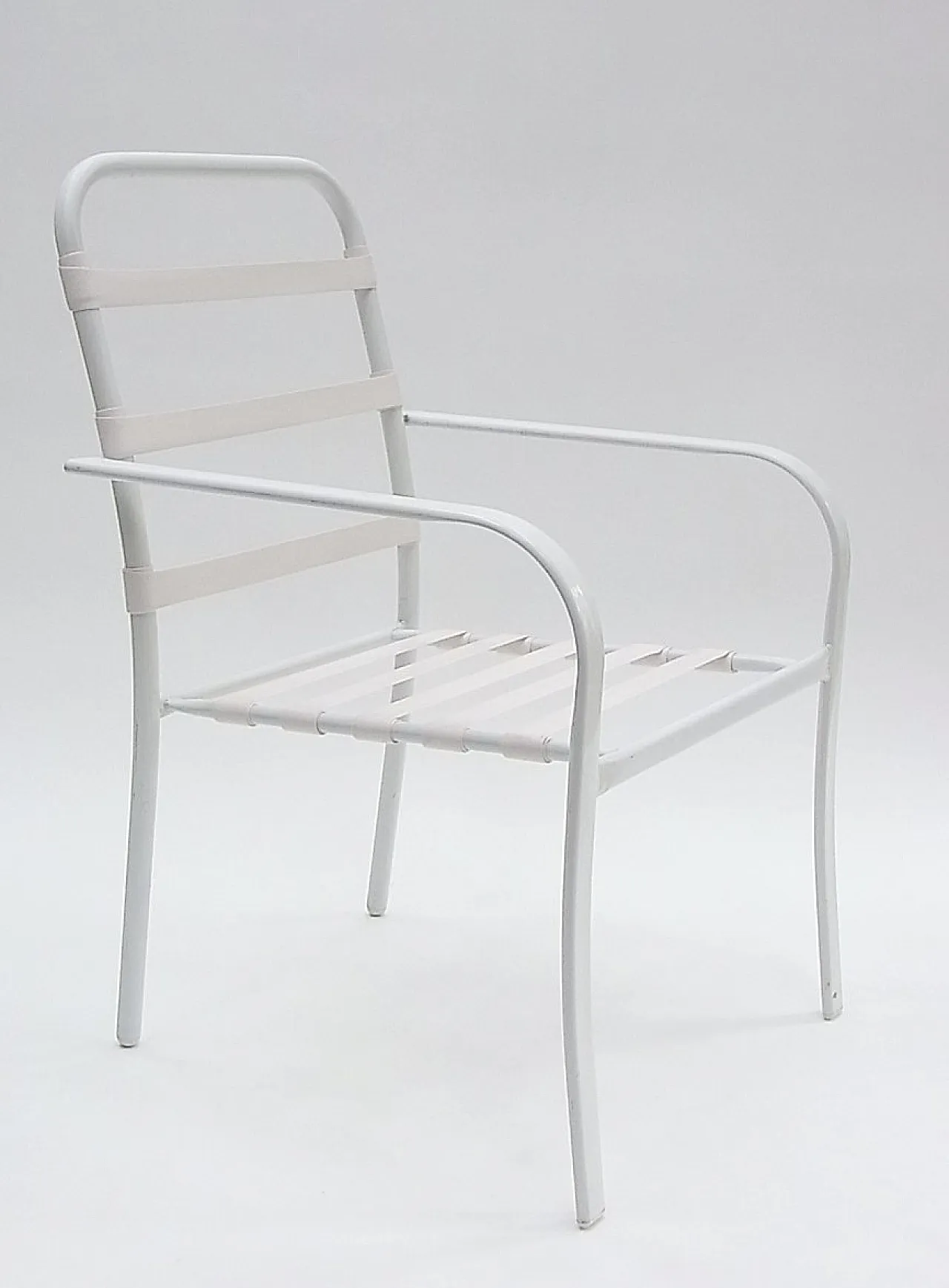 Pair of Hyperleggera garden armchairs with elastic strings, 1970s 1