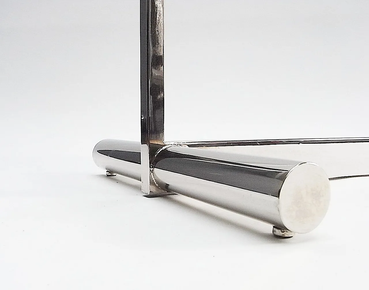 Appendiabiti in acciaio nichelato con specchio, fine '900 5