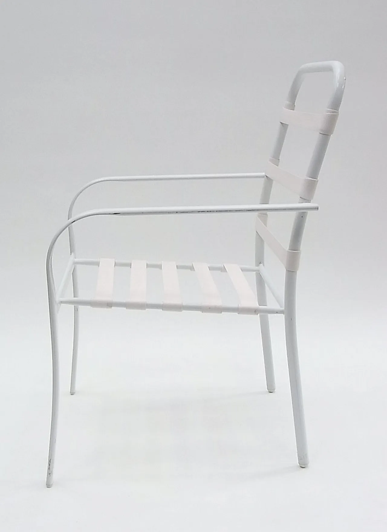 Pair of Hyperleggera garden armchairs with elastic strings, 1970s 10