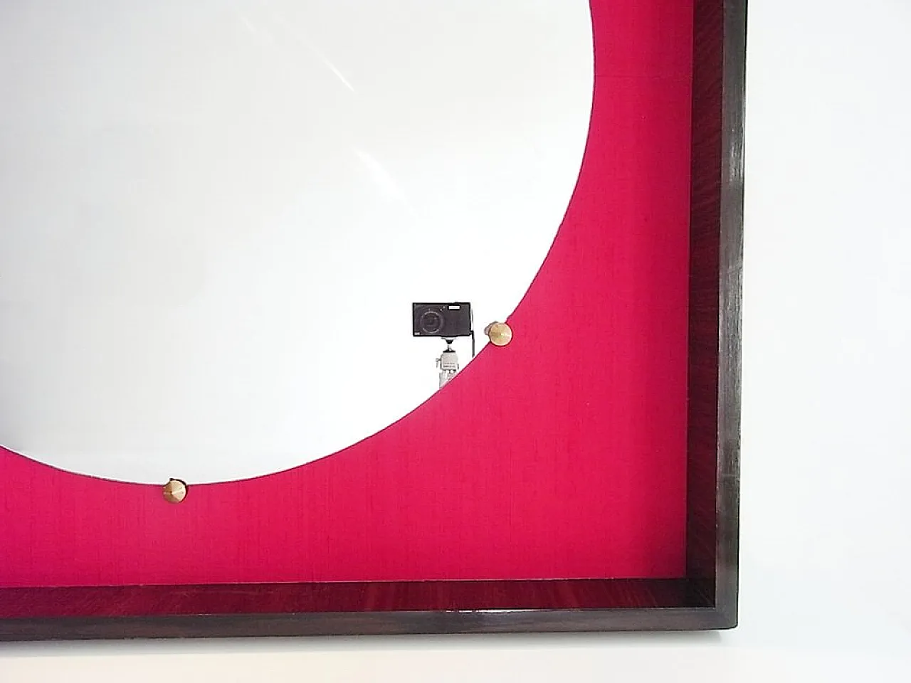 Specchio Grand Suite in macassar, seta e ottone, anni '60 6