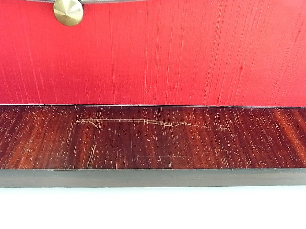 Specchio Grand Suite in macassar, seta e ottone, anni '60 7