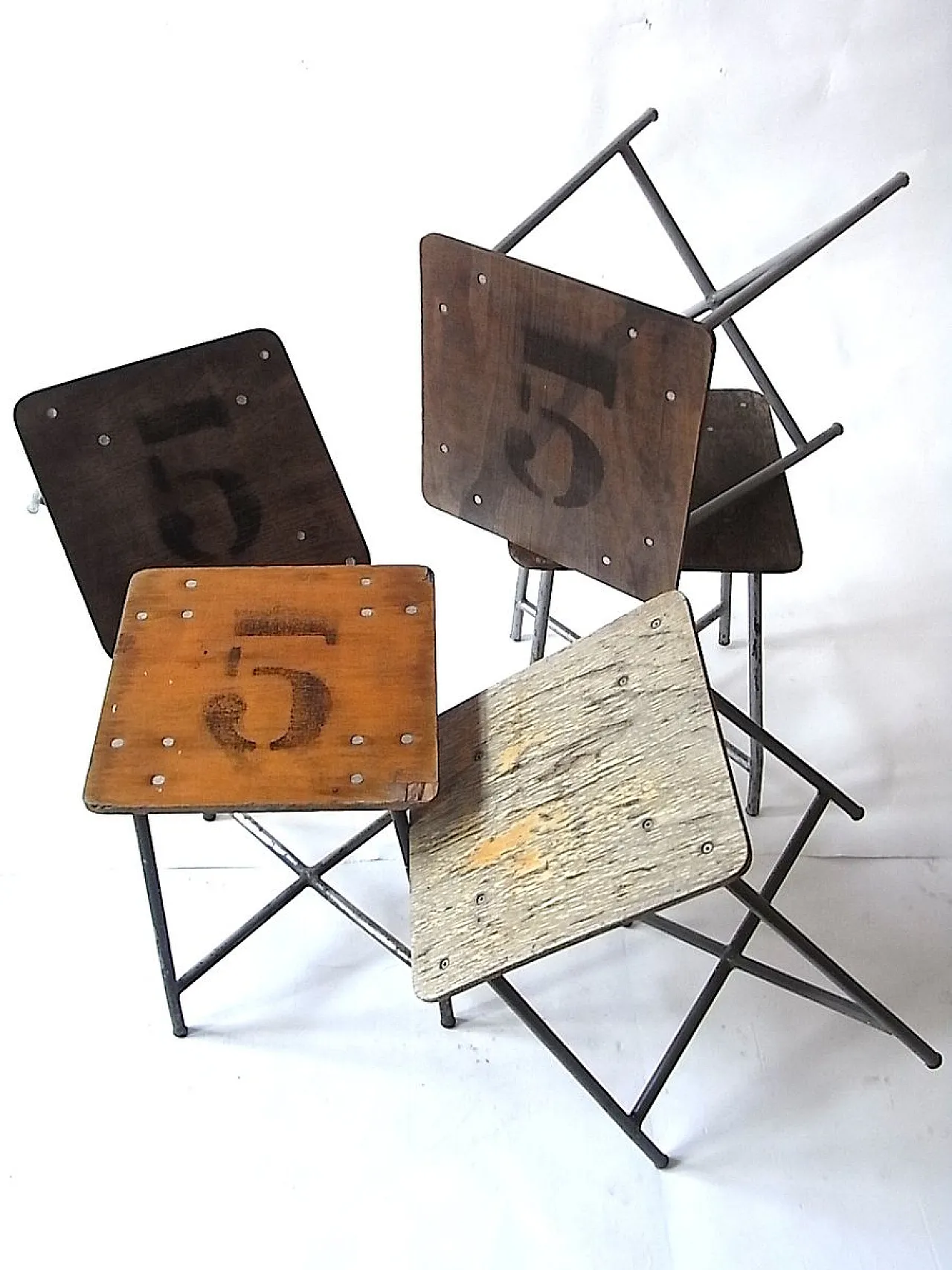 Sgabello industriale belga, anni '60 5