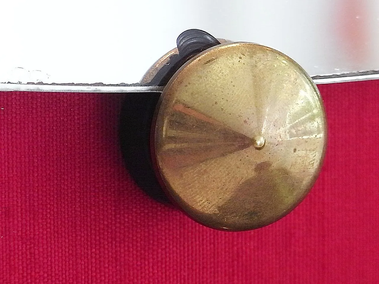 Specchio Grand Suite in macassar, seta e ottone, anni '60 11