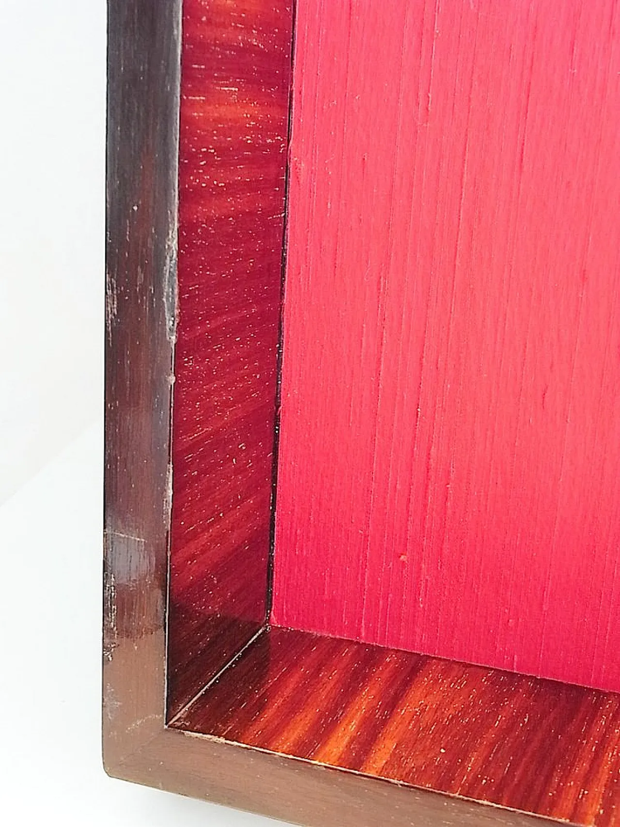 Specchio Grand Suite in macassar, seta e ottone, anni '60 13