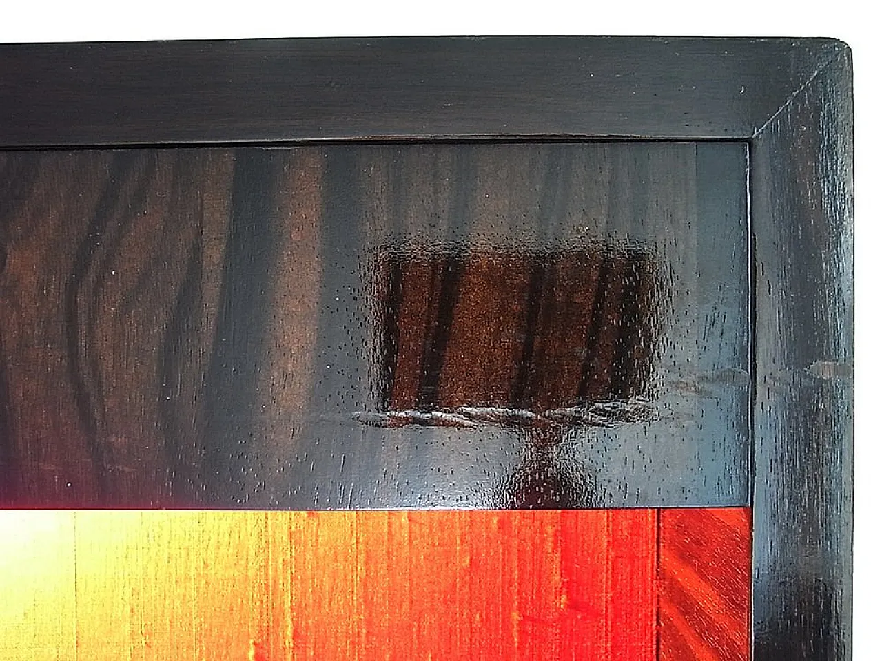 Specchio Grand Suite in macassar, seta e ottone, anni '60 15