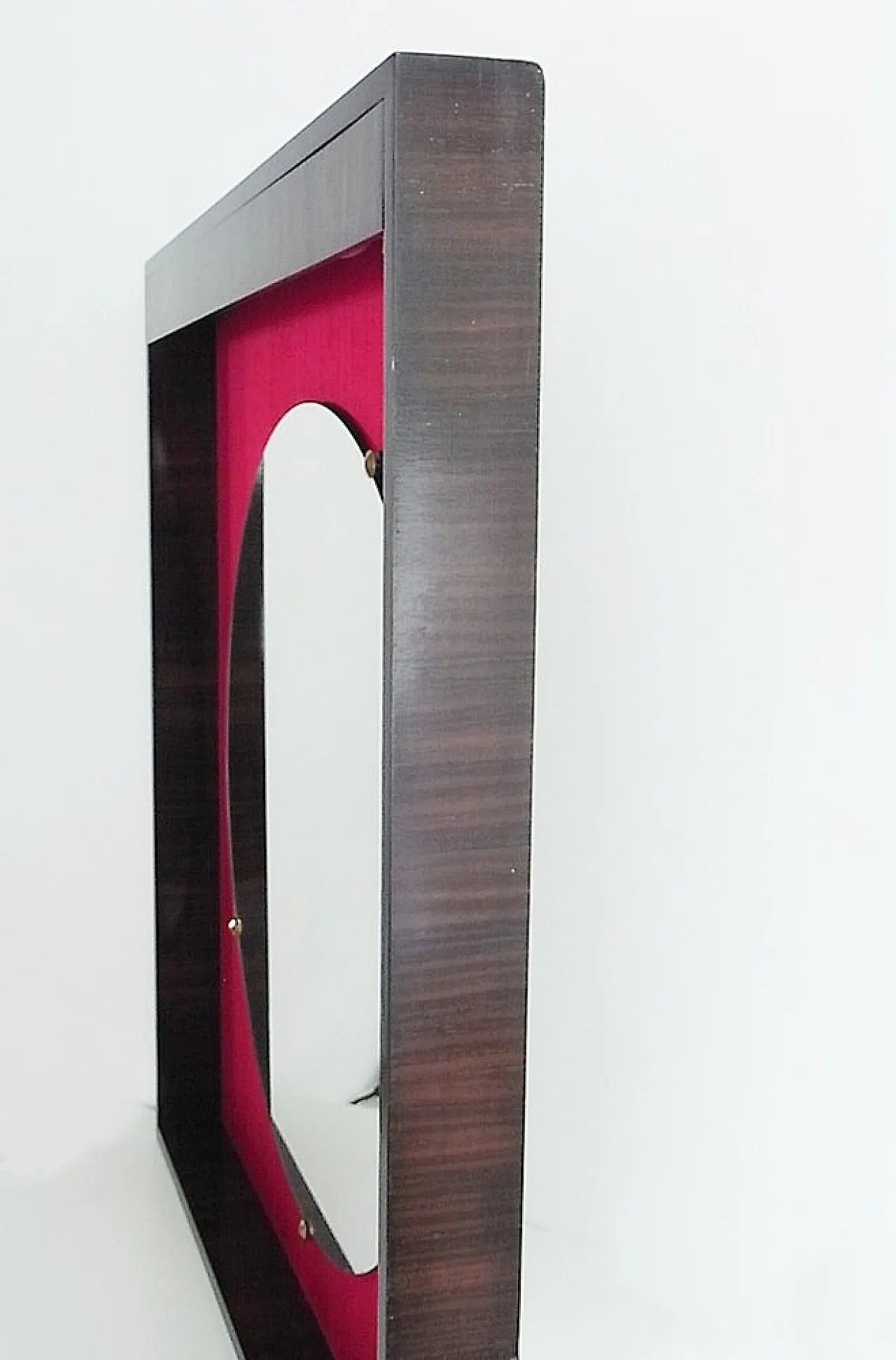 Specchio Grand Suite in macassar, seta e ottone, anni '60 17