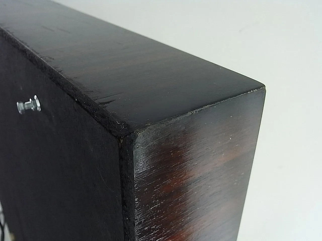 Specchio Grand Suite in macassar, seta e ottone, anni '60 19