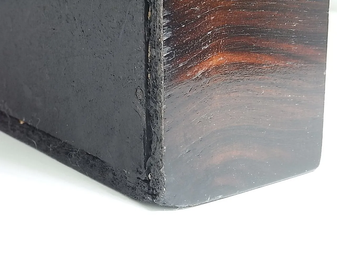 Specchio Grand Suite in macassar, seta e ottone, anni '60 20