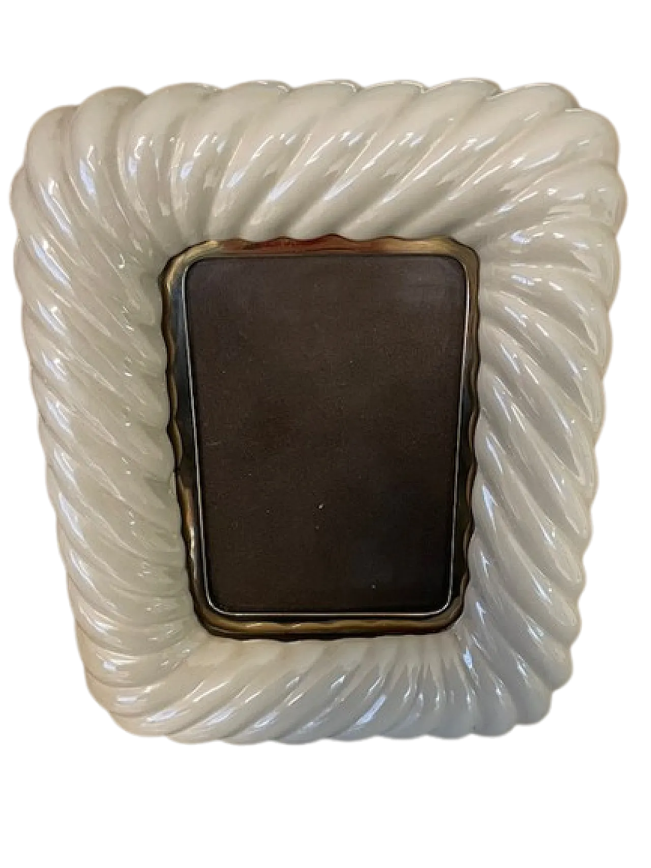 Photo frame by Tommaso Barbi in beige ceramic 2