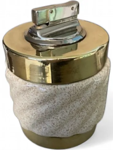 Ostrich beige ceramic lighter by Tommaso Barbi